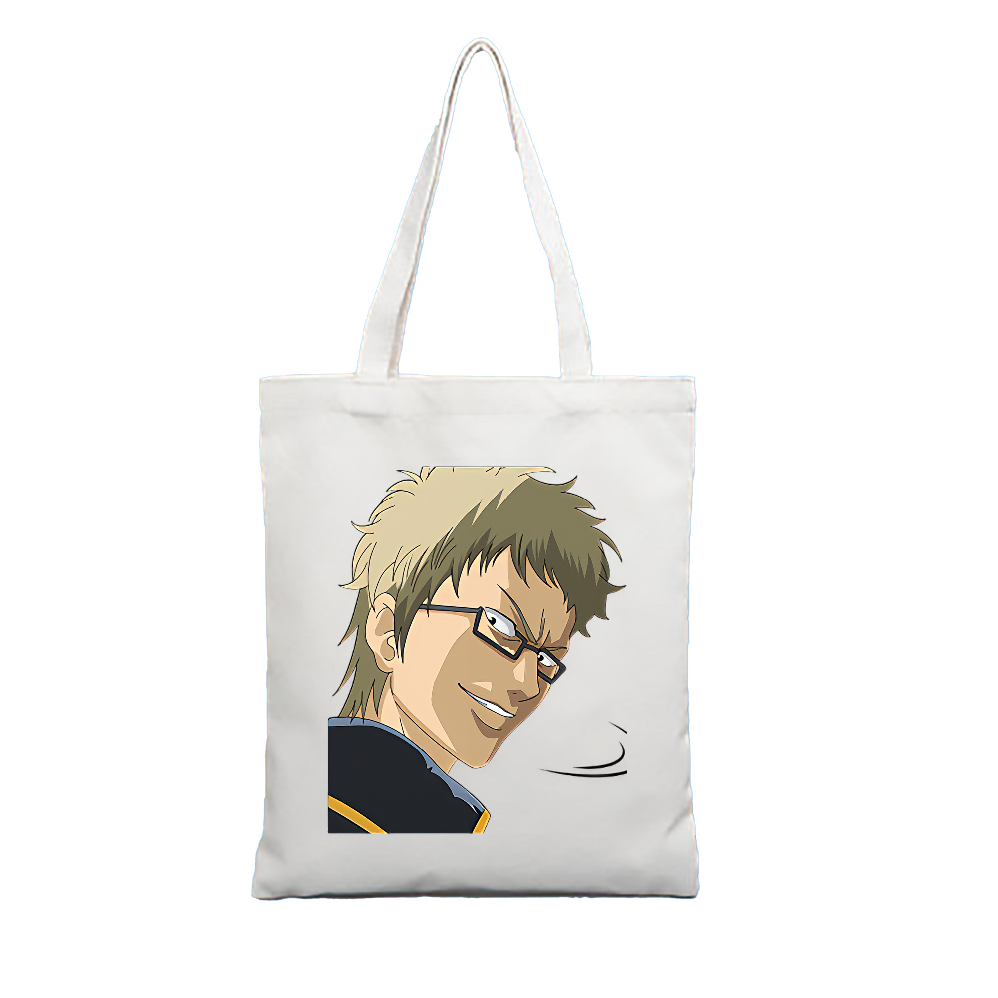 （画像用） ぎんたま 坂田銀時（さかたぎんとき） 神楽 志村新八（しむら しんぱち） GINTAMA Sakata Gintoki Kagura Shimura Shinpachi 縦型キャンバス生地手提げバッグ　トートバッグ