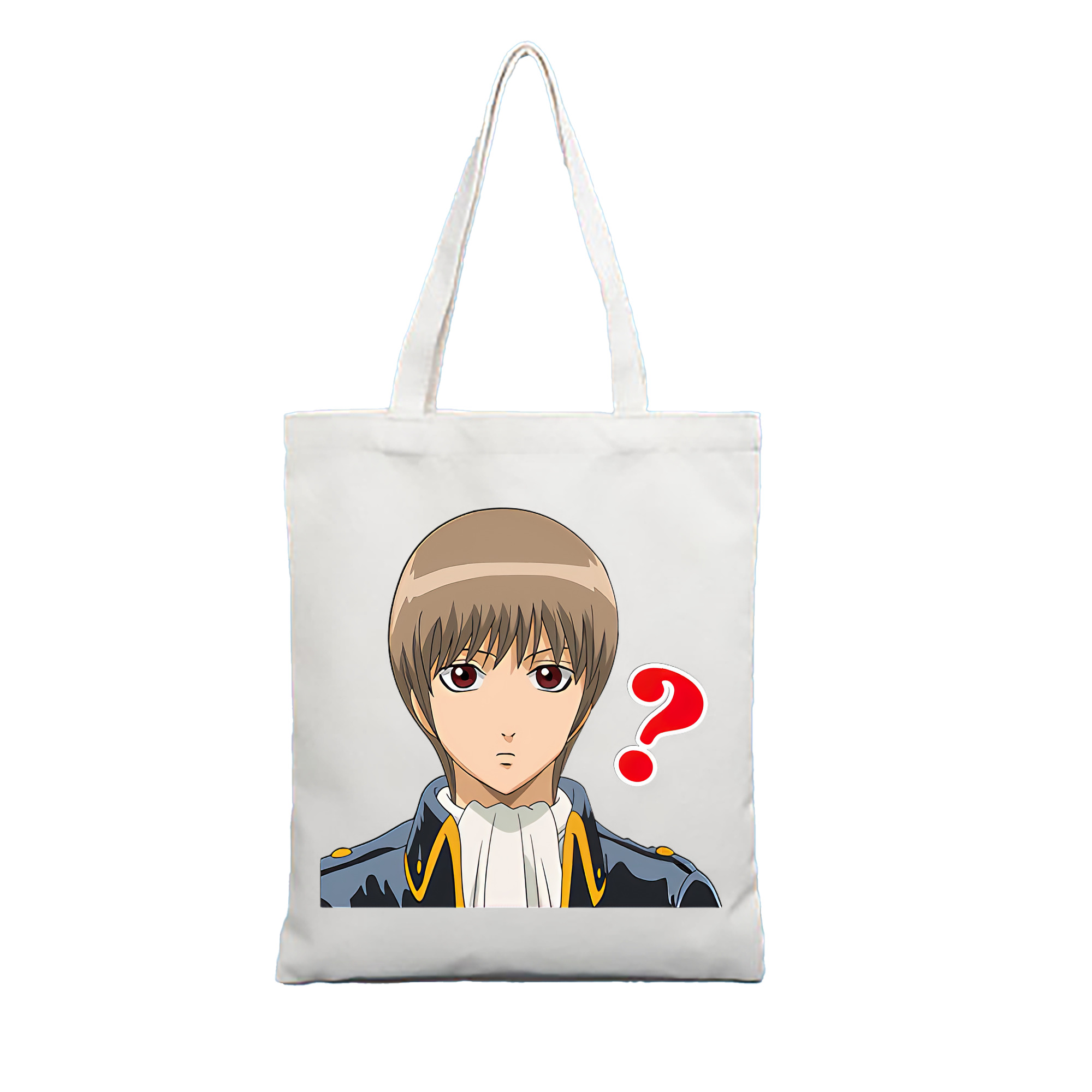（画像用） ぎんたま 坂田銀時（さかたぎんとき） 神楽 志村新八（しむら しんぱち） GINTAMA Sakata Gintoki Kagura Shimura Shinpachi 縦型キャンバス生地手提げバッグ　トートバッグ