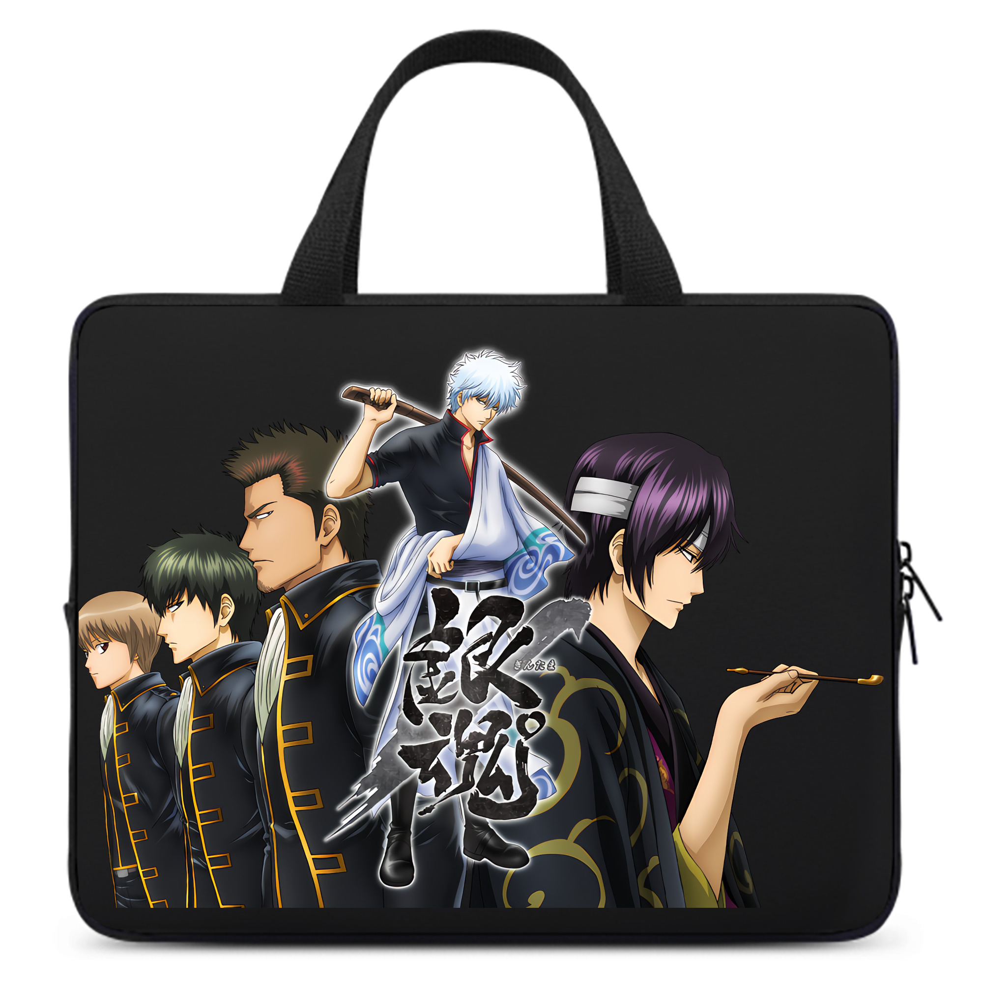 （画像用） ぎんたま 坂田銀時（さかたぎんとき） 神楽 志村新八（しむら しんぱち） GINTAMA Sakata Gintoki Kagura Shimura Shinpachi 手提げノートパソコンバッグ