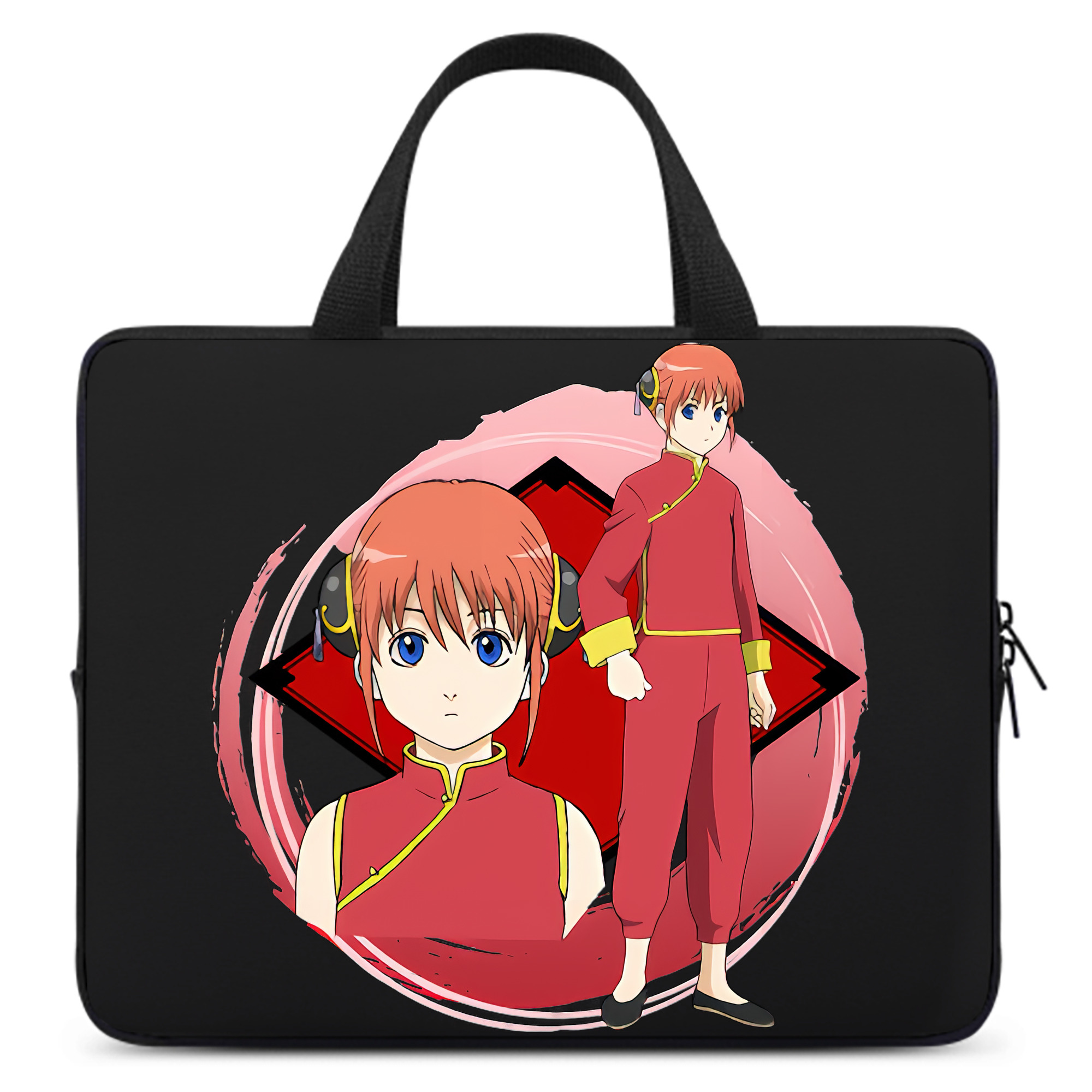 （画像用） ぎんたま 坂田銀時（さかたぎんとき） 神楽 志村新八（しむら しんぱち） GINTAMA Sakata Gintoki Kagura Shimura Shinpachi 手提げノートパソコンバッグ