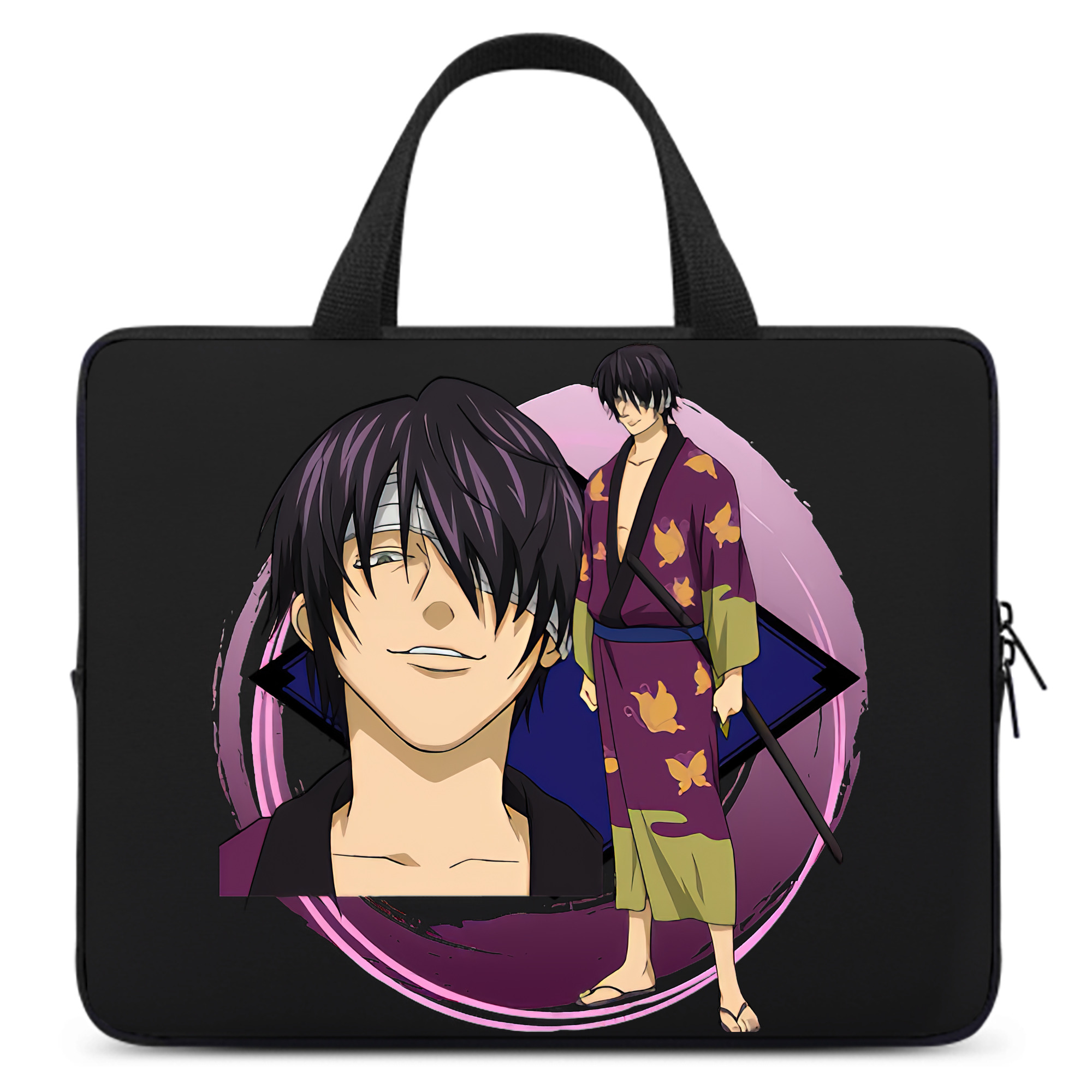 （画像用） ぎんたま 坂田銀時（さかたぎんとき） 神楽 志村新八（しむら しんぱち） GINTAMA Sakata Gintoki Kagura Shimura Shinpachi 手提げノートパソコンバッグ