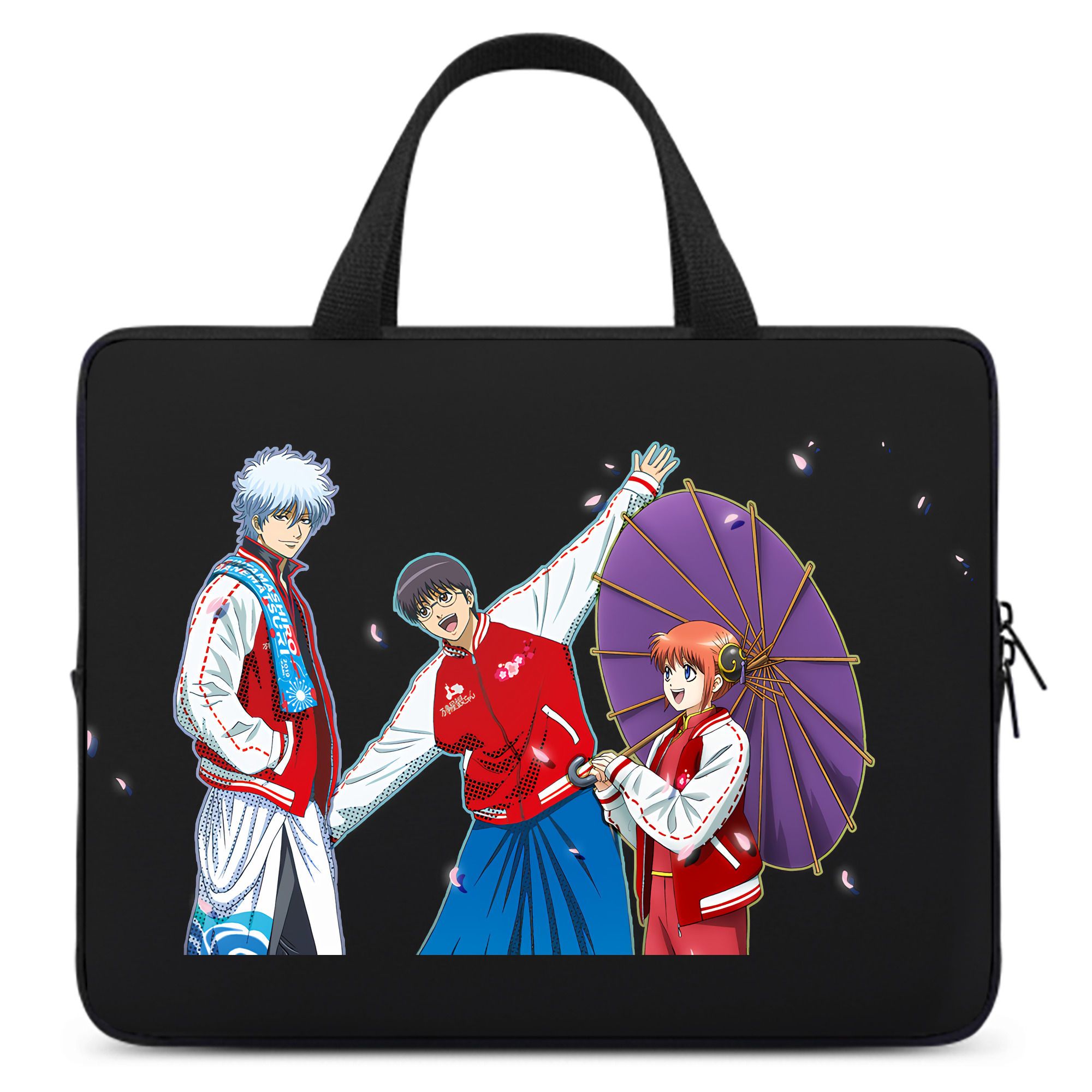（画像用） ぎんたま 坂田銀時（さかたぎんとき） 神楽 志村新八（しむら しんぱち） GINTAMA Sakata Gintoki Kagura Shimura Shinpachi 手提げノートパソコンバッグ
