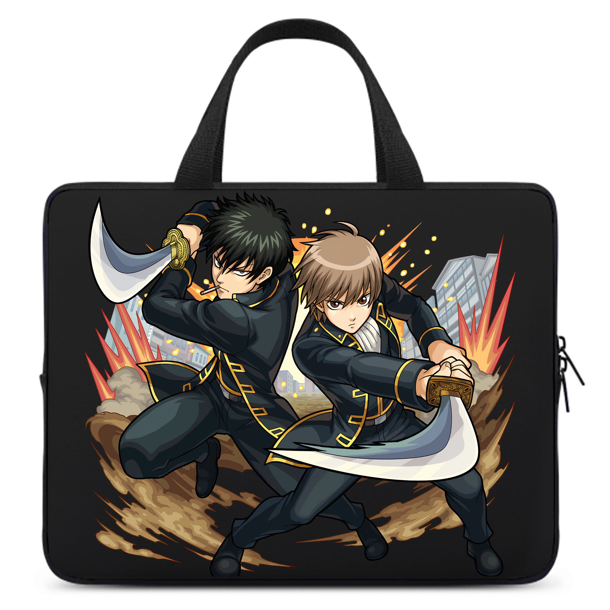 （画像用） ぎんたま 坂田銀時（さかたぎんとき） 神楽 志村新八（しむら しんぱち） GINTAMA Sakata Gintoki Kagura Shimura Shinpachi 手提げノートパソコンバッグ