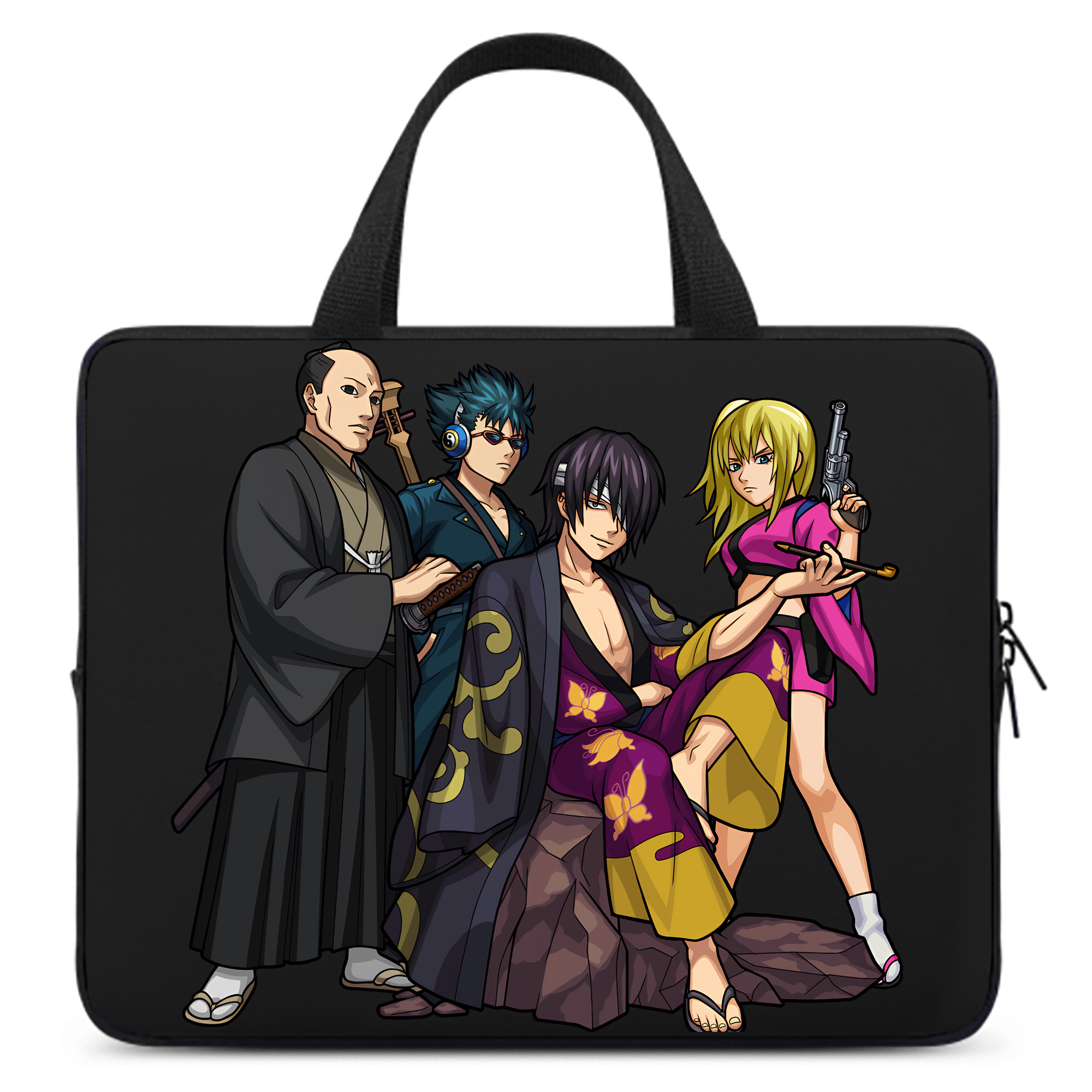 （画像用） ぎんたま 坂田銀時（さかたぎんとき） 神楽 志村新八（しむら しんぱち） GINTAMA Sakata Gintoki Kagura Shimura Shinpachi 手提げノートパソコンバッグ