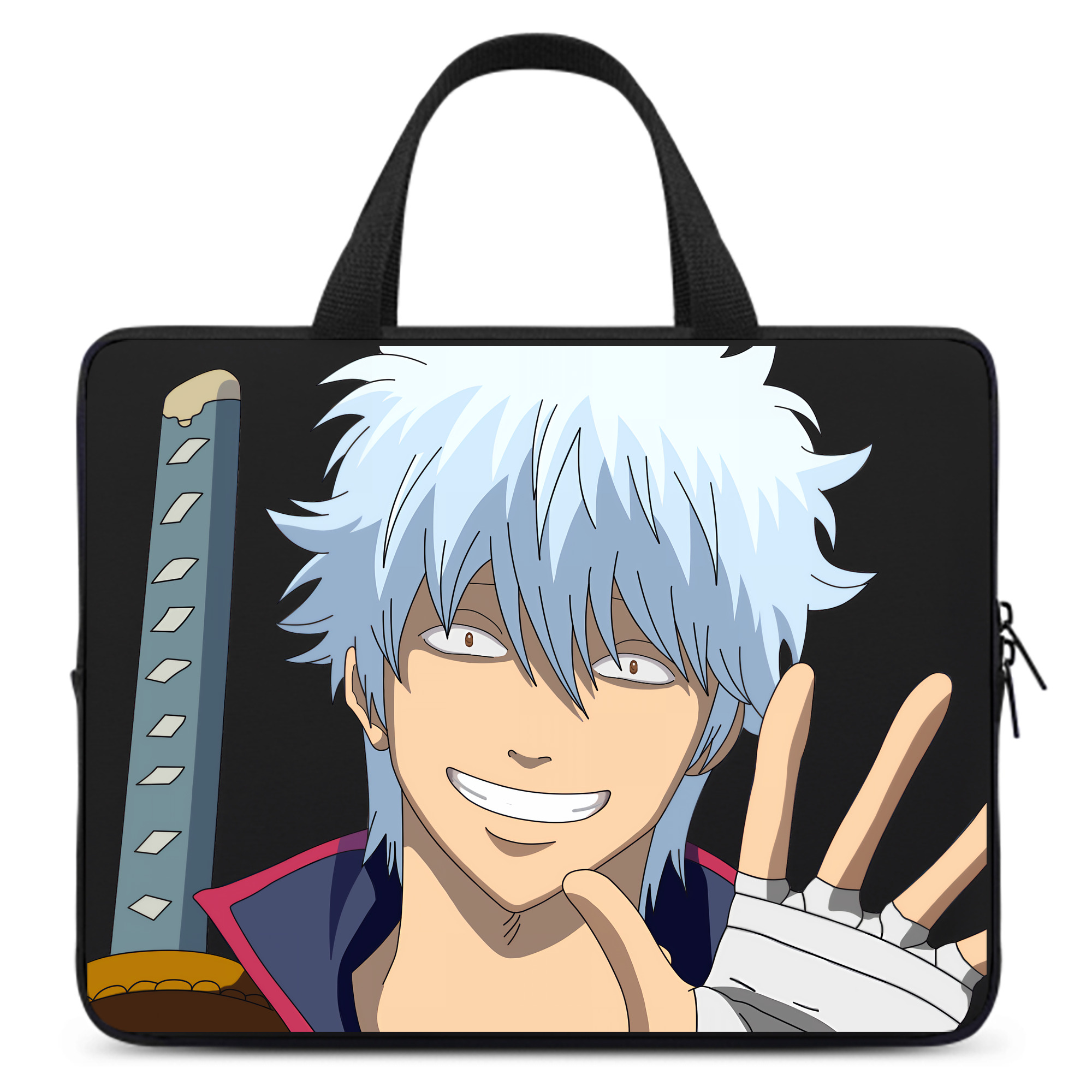 （画像用） ぎんたま 坂田銀時（さかたぎんとき） 神楽 志村新八（しむら しんぱち） GINTAMA Sakata Gintoki Kagura Shimura Shinpachi 手提げノートパソコンバッグ