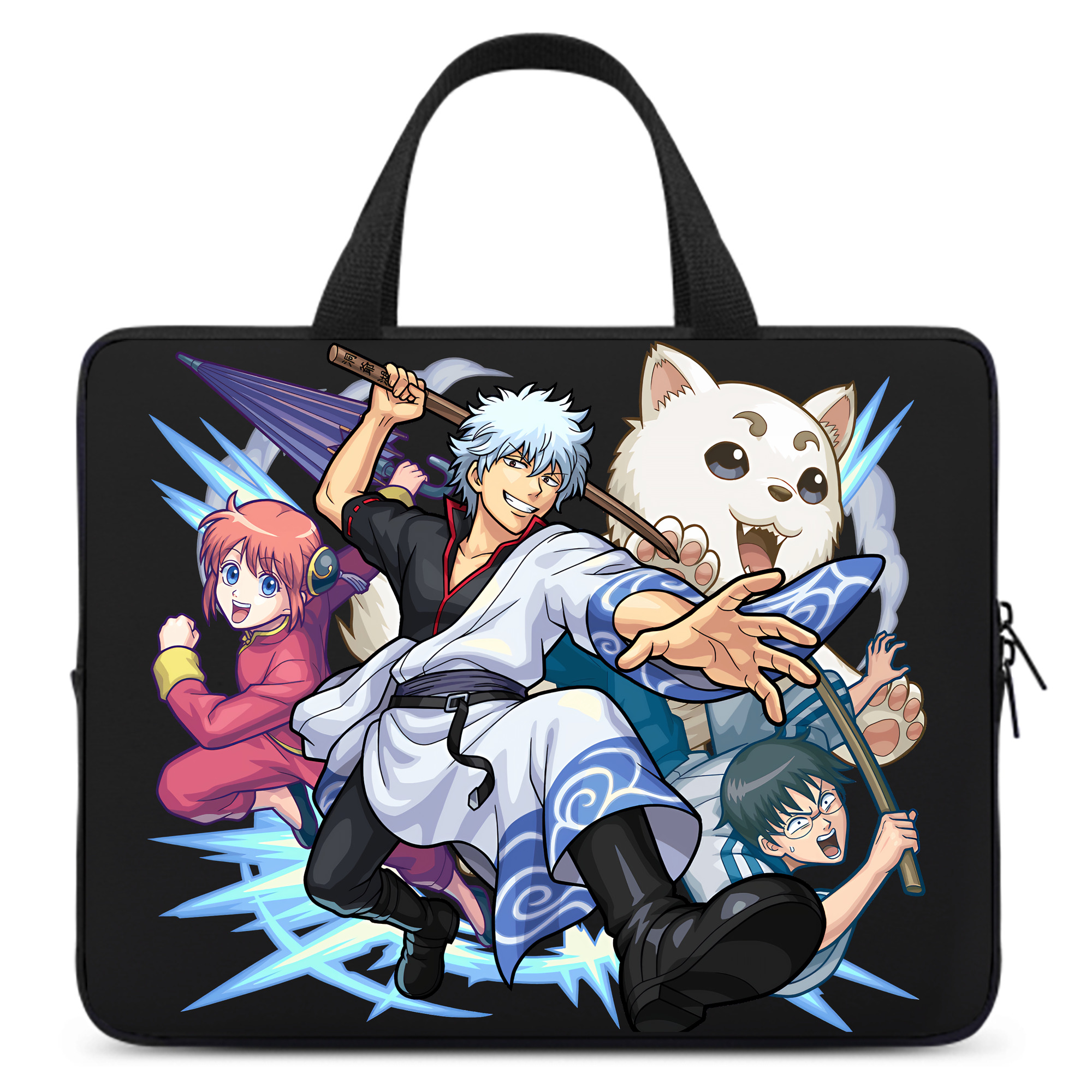 （画像用） ぎんたま 坂田銀時（さかたぎんとき） 神楽 志村新八（しむら しんぱち） GINTAMA Sakata Gintoki Kagura Shimura Shinpachi 手提げノートパソコンバッグ