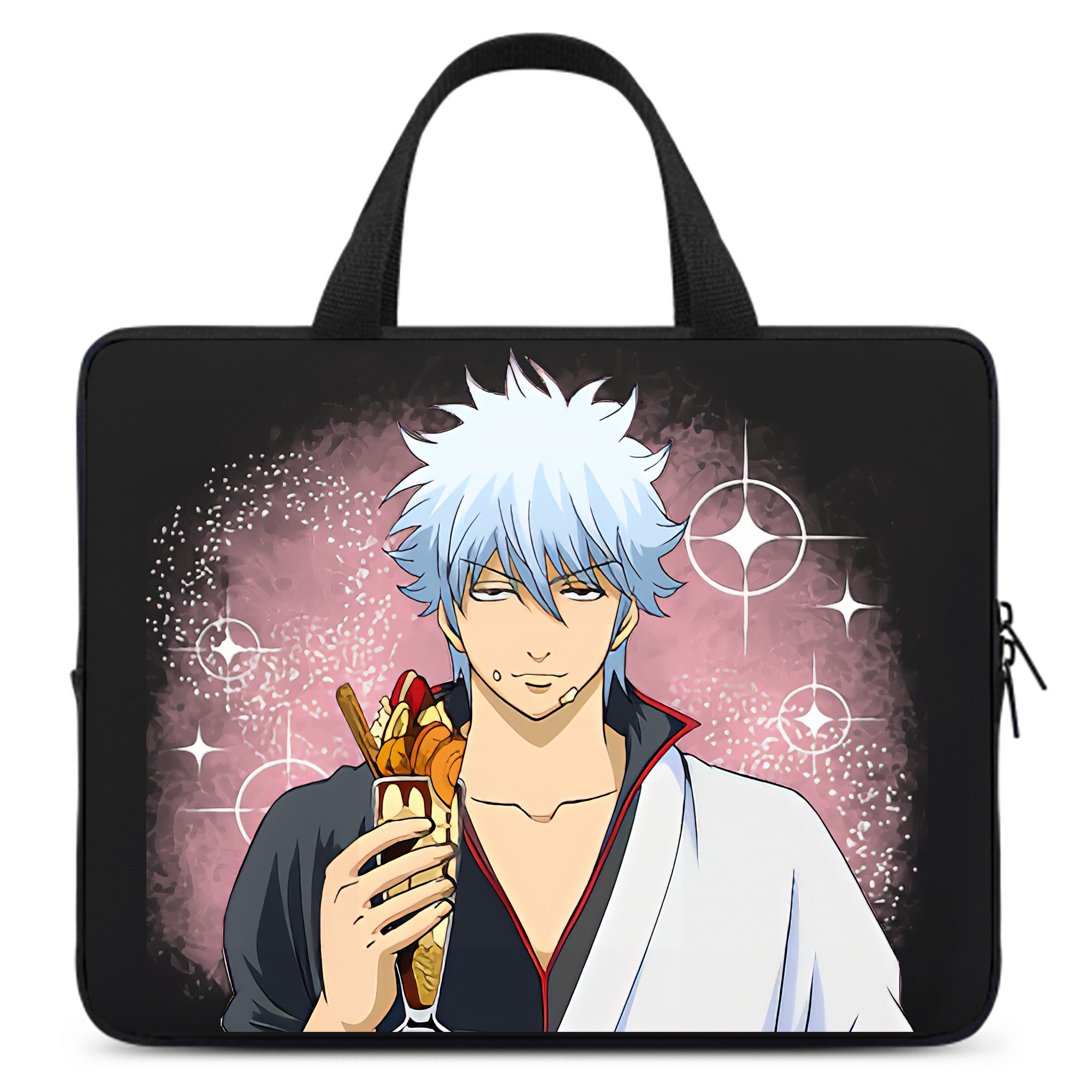 （画像用） ぎんたま 坂田銀時（さかたぎんとき） 神楽 志村新八（しむら しんぱち） GINTAMA Sakata Gintoki Kagura Shimura Shinpachi 手提げノートパソコンバッグ