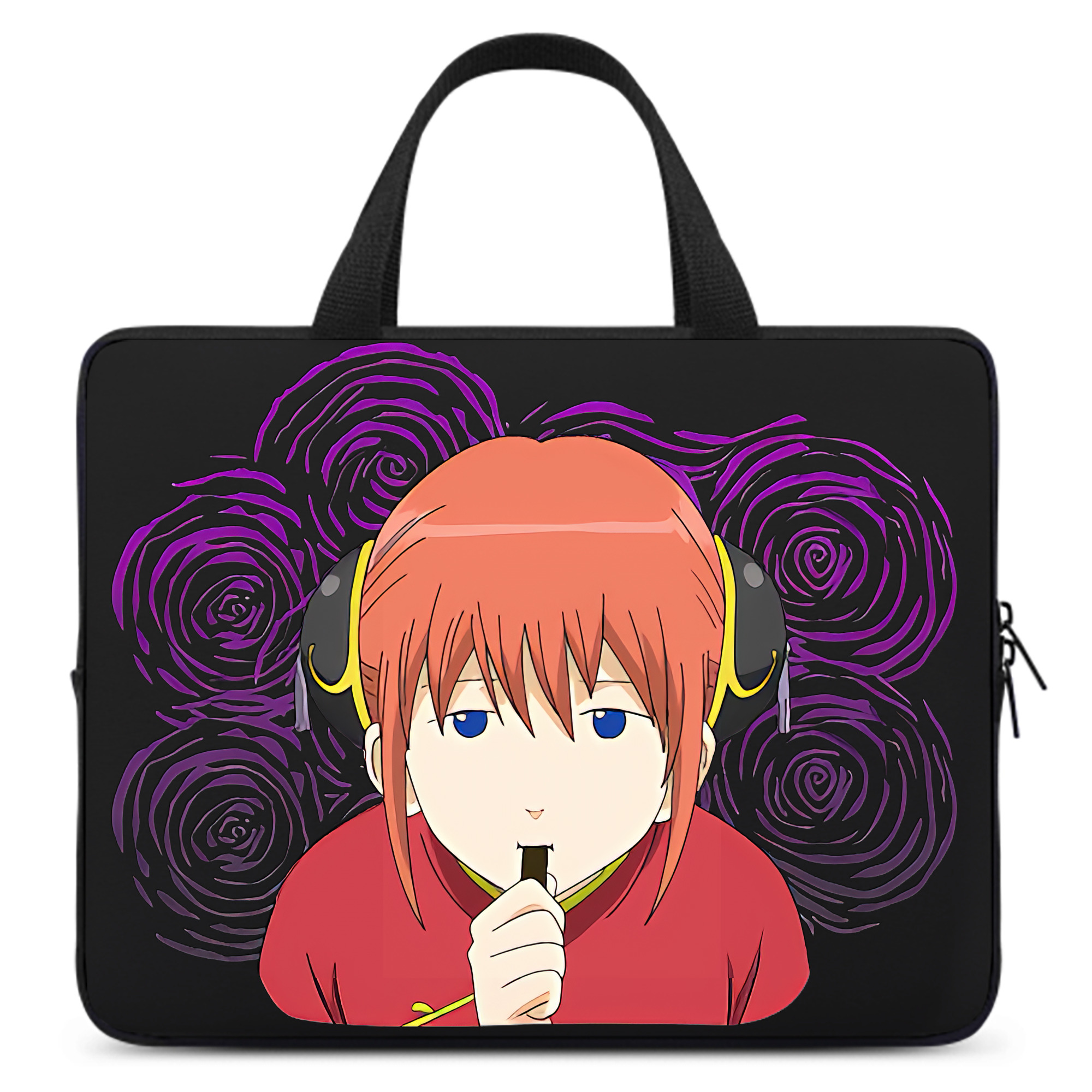 （画像用） ぎんたま 坂田銀時（さかたぎんとき） 神楽 志村新八（しむら しんぱち） GINTAMA Sakata Gintoki Kagura Shimura Shinpachi 手提げノートパソコンバッグ