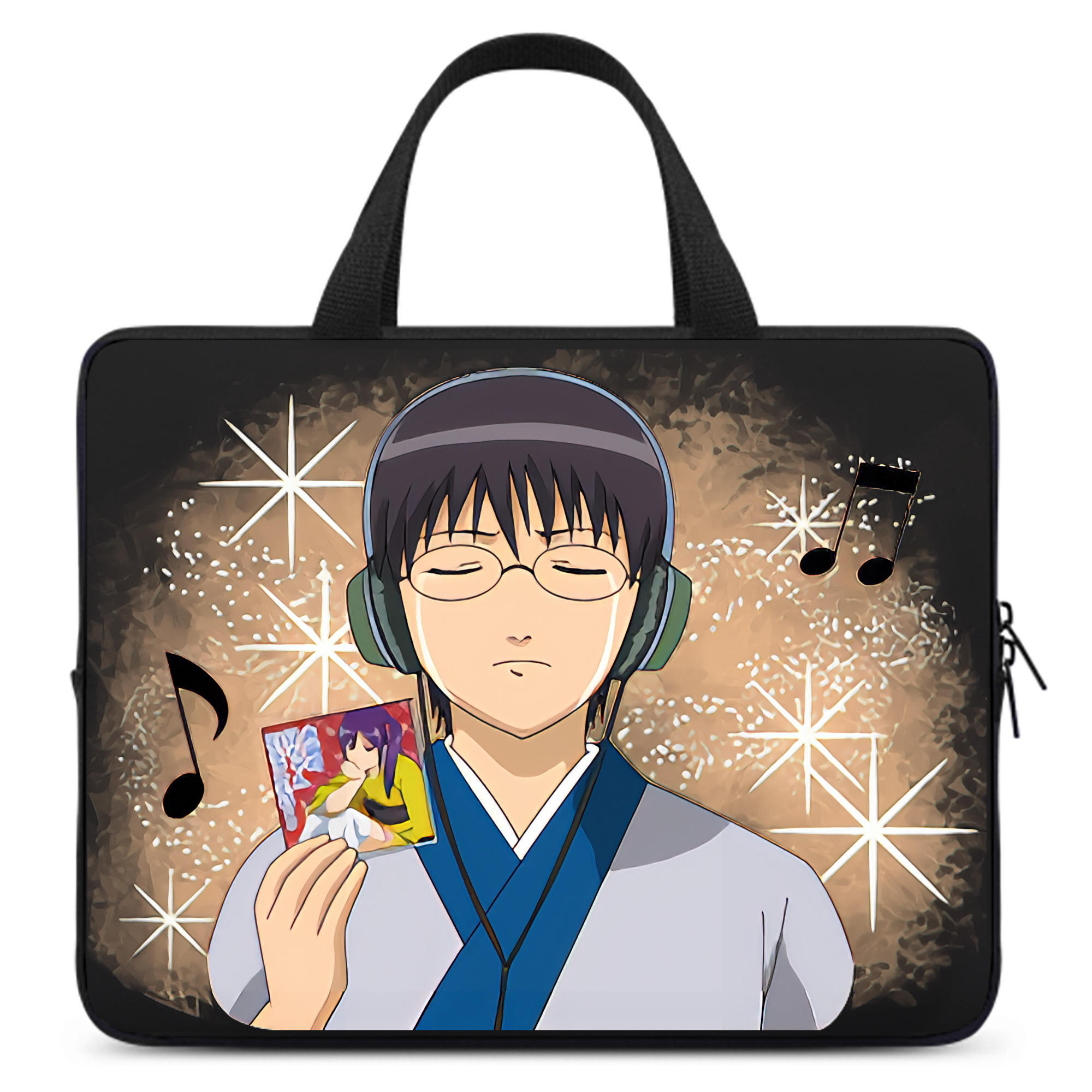 （画像用） ぎんたま 坂田銀時（さかたぎんとき） 神楽 志村新八（しむら しんぱち） GINTAMA Sakata Gintoki Kagura Shimura Shinpachi 手提げノートパソコンバッグ