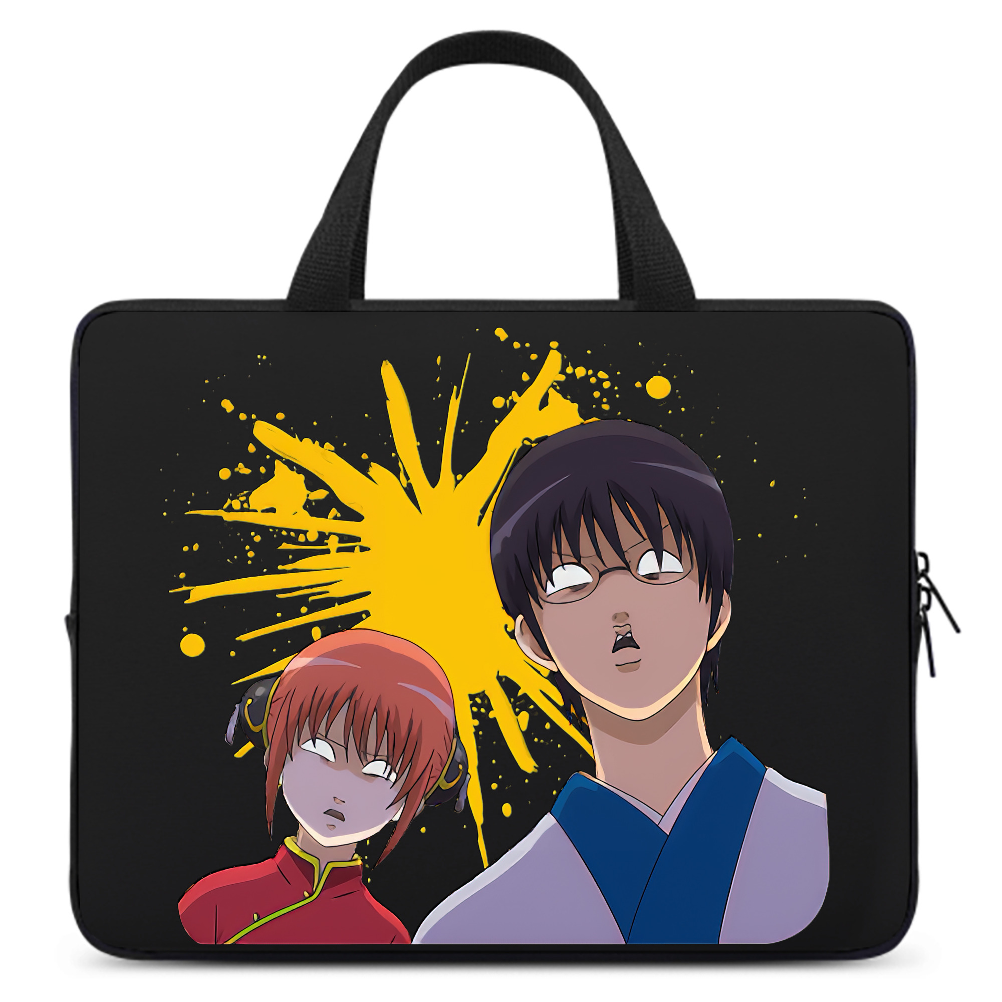 （画像用） ぎんたま 坂田銀時（さかたぎんとき） 神楽 志村新八（しむら しんぱち） GINTAMA Sakata Gintoki Kagura Shimura Shinpachi 手提げノートパソコンバッグ