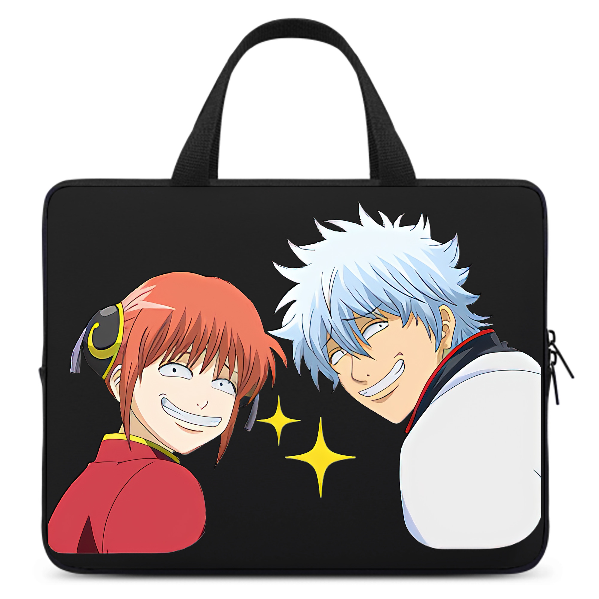 （画像用） ぎんたま 坂田銀時（さかたぎんとき） 神楽 志村新八（しむら しんぱち） GINTAMA Sakata Gintoki Kagura Shimura Shinpachi 手提げノートパソコンバッグ