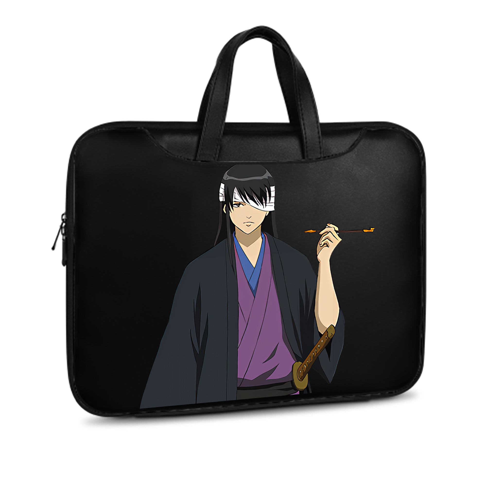 （画像用） ぎんたま 坂田銀時（さかたぎんとき） 神楽 志村新八（しむら しんぱち） GINTAMA Sakata Gintoki Kagura Shimura Shinpachi レザーラップトップバッグ　ノートパソコンケース