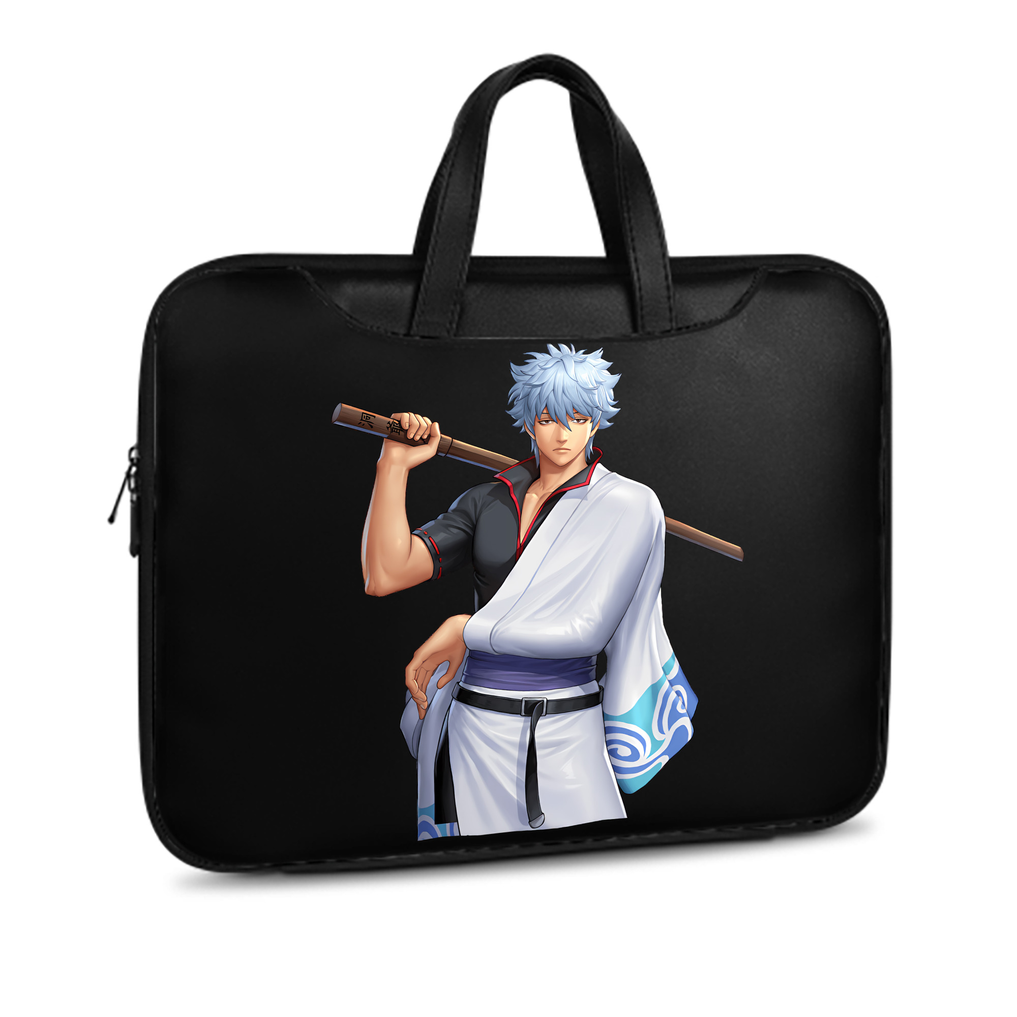 （画像用） ぎんたま 坂田銀時（さかたぎんとき） 神楽 志村新八（しむら しんぱち） GINTAMA Sakata Gintoki Kagura Shimura Shinpachi レザーラップトップバッグ　ノートパソコンケース
