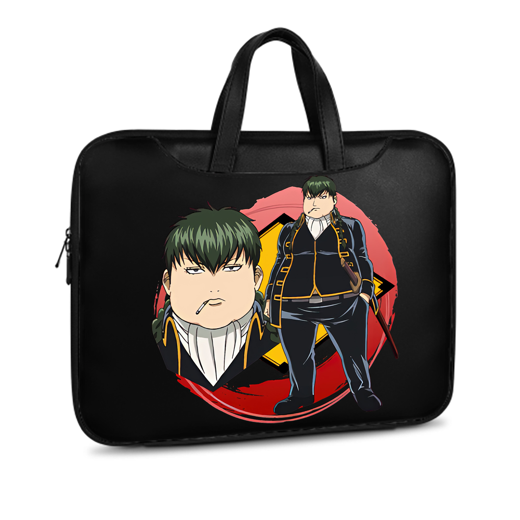 （画像用） ぎんたま 坂田銀時（さかたぎんとき） 神楽 志村新八（しむら しんぱち） GINTAMA Sakata Gintoki Kagura Shimura Shinpachi レザーラップトップバッグ　ノートパソコンケース