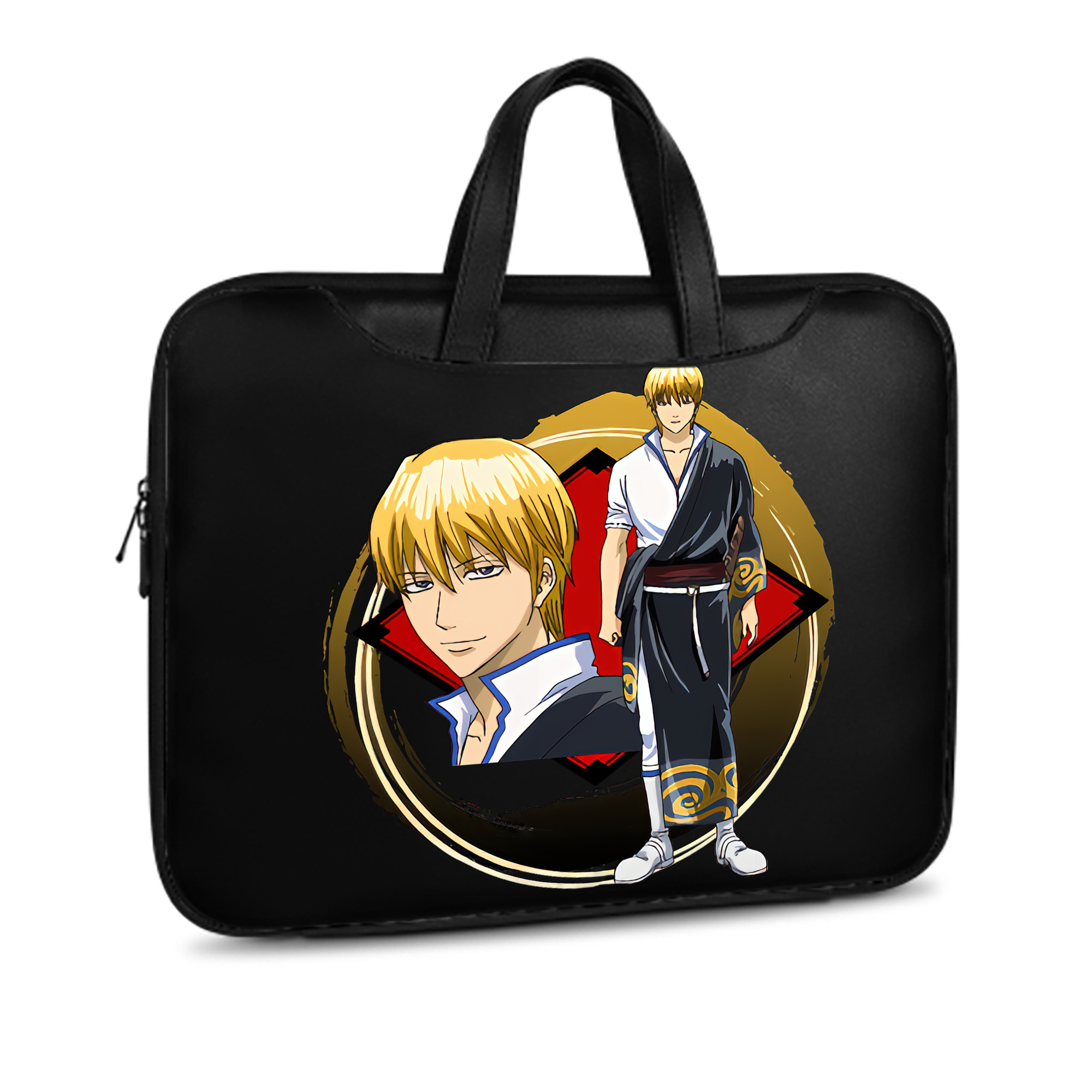 （画像用） ぎんたま 坂田銀時（さかたぎんとき） 神楽 志村新八（しむら しんぱち） GINTAMA Sakata Gintoki Kagura Shimura Shinpachi レザーラップトップバッグ　ノートパソコンケース