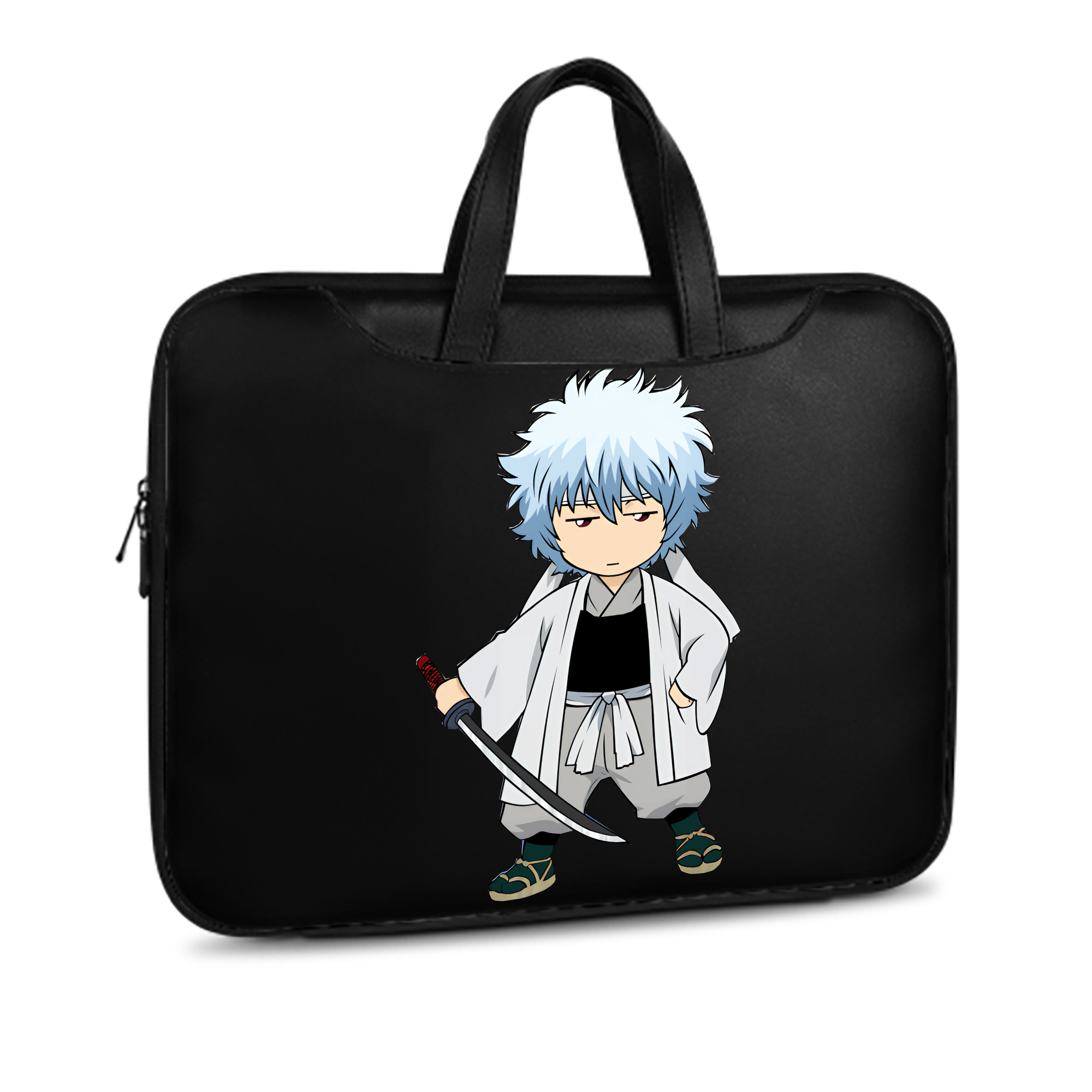 （画像用） ぎんたま 坂田銀時（さかたぎんとき） 神楽 志村新八（しむら しんぱち） GINTAMA Sakata Gintoki Kagura Shimura Shinpachi レザーラップトップバッグ　ノートパソコンケース