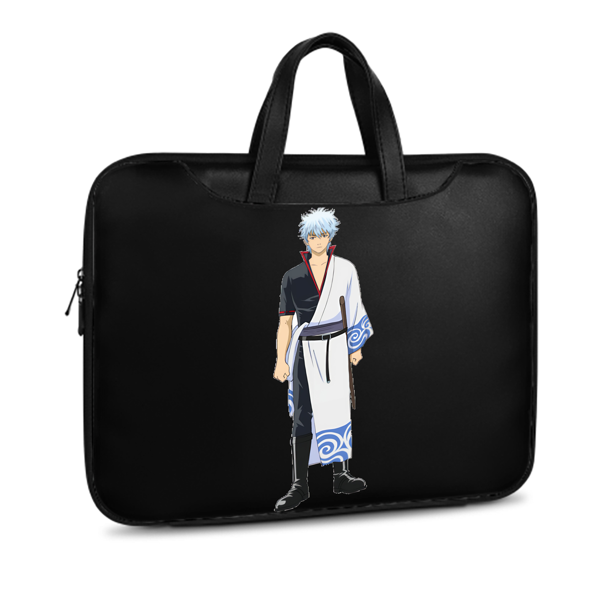 （画像用） ぎんたま 坂田銀時（さかたぎんとき） 神楽 志村新八（しむら しんぱち） GINTAMA Sakata Gintoki Kagura Shimura Shinpachi レザーラップトップバッグ　ノートパソコンケース