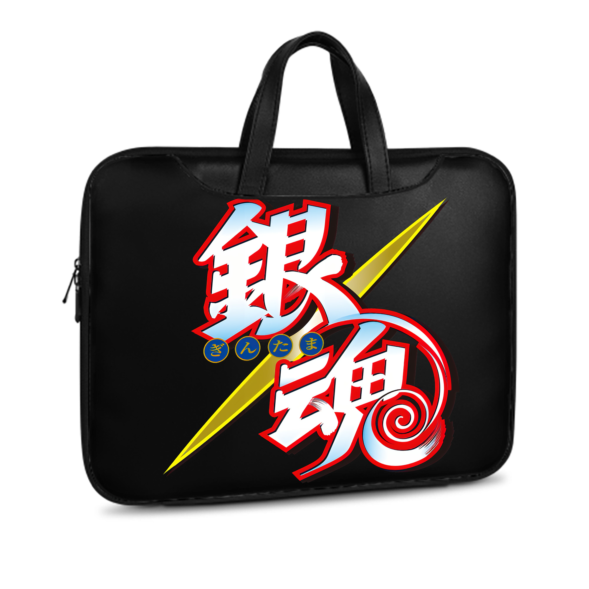 （画像用） ぎんたま 坂田銀時（さかたぎんとき） 神楽 志村新八（しむら しんぱち） GINTAMA Sakata Gintoki Kagura Shimura Shinpachi レザーラップトップバッグ　ノートパソコンケース