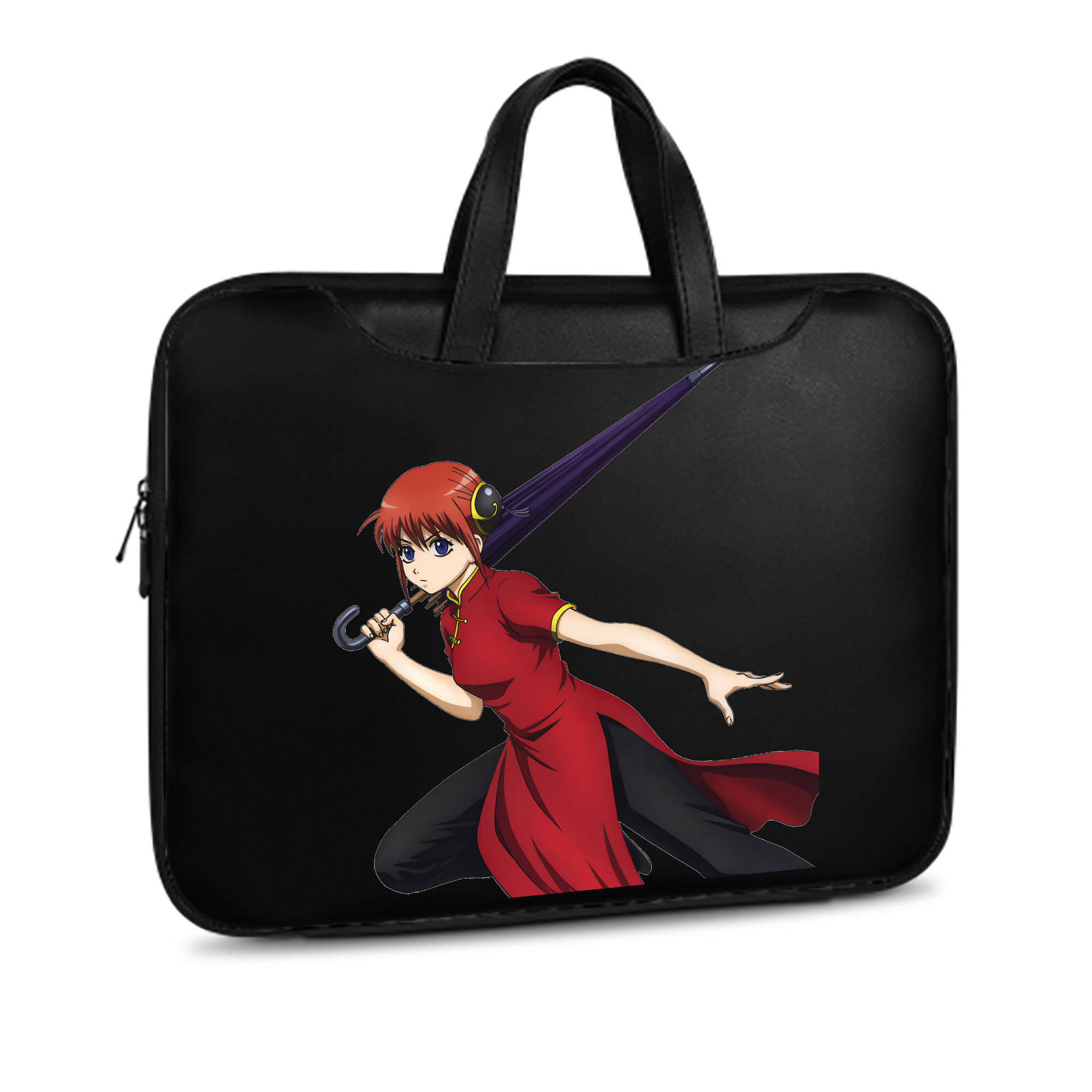 （画像用） ぎんたま 坂田銀時（さかたぎんとき） 神楽 志村新八（しむら しんぱち） GINTAMA Sakata Gintoki Kagura Shimura Shinpachi レザーラップトップバッグ　ノートパソコンケース