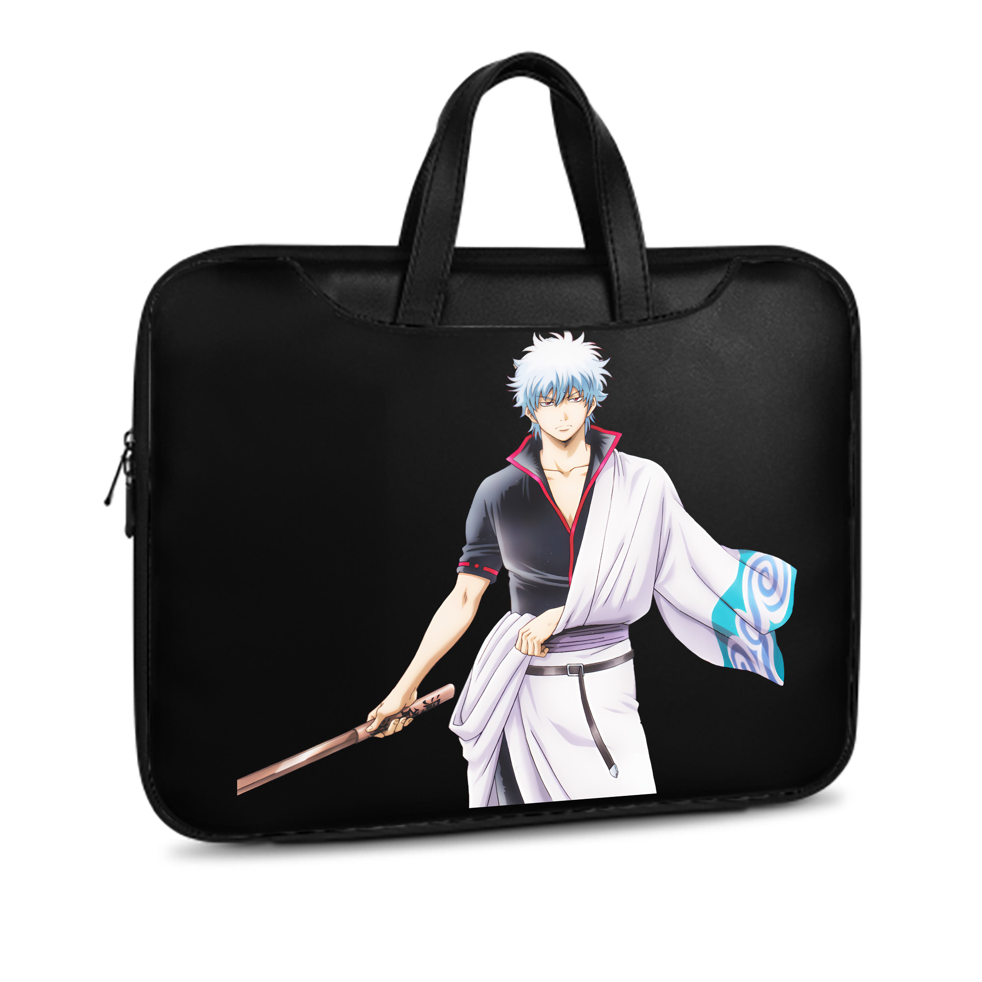 （画像用） ぎんたま 坂田銀時（さかたぎんとき） 神楽 志村新八（しむら しんぱち） GINTAMA Sakata Gintoki Kagura Shimura Shinpachi レザーラップトップバッグ　ノートパソコンケース