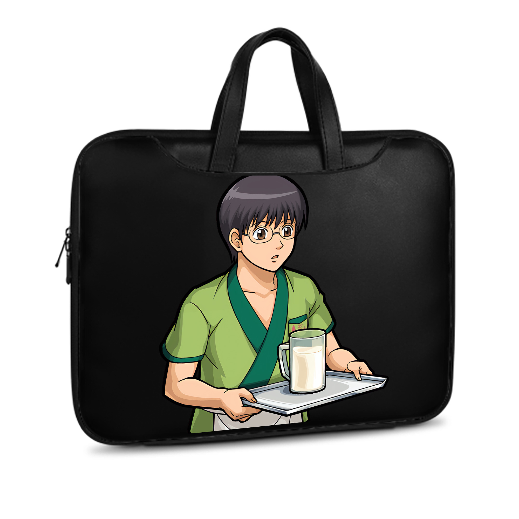 （画像用） ぎんたま 坂田銀時（さかたぎんとき） 神楽 志村新八（しむら しんぱち） GINTAMA Sakata Gintoki Kagura Shimura Shinpachi レザーラップトップバッグ　ノートパソコンケース