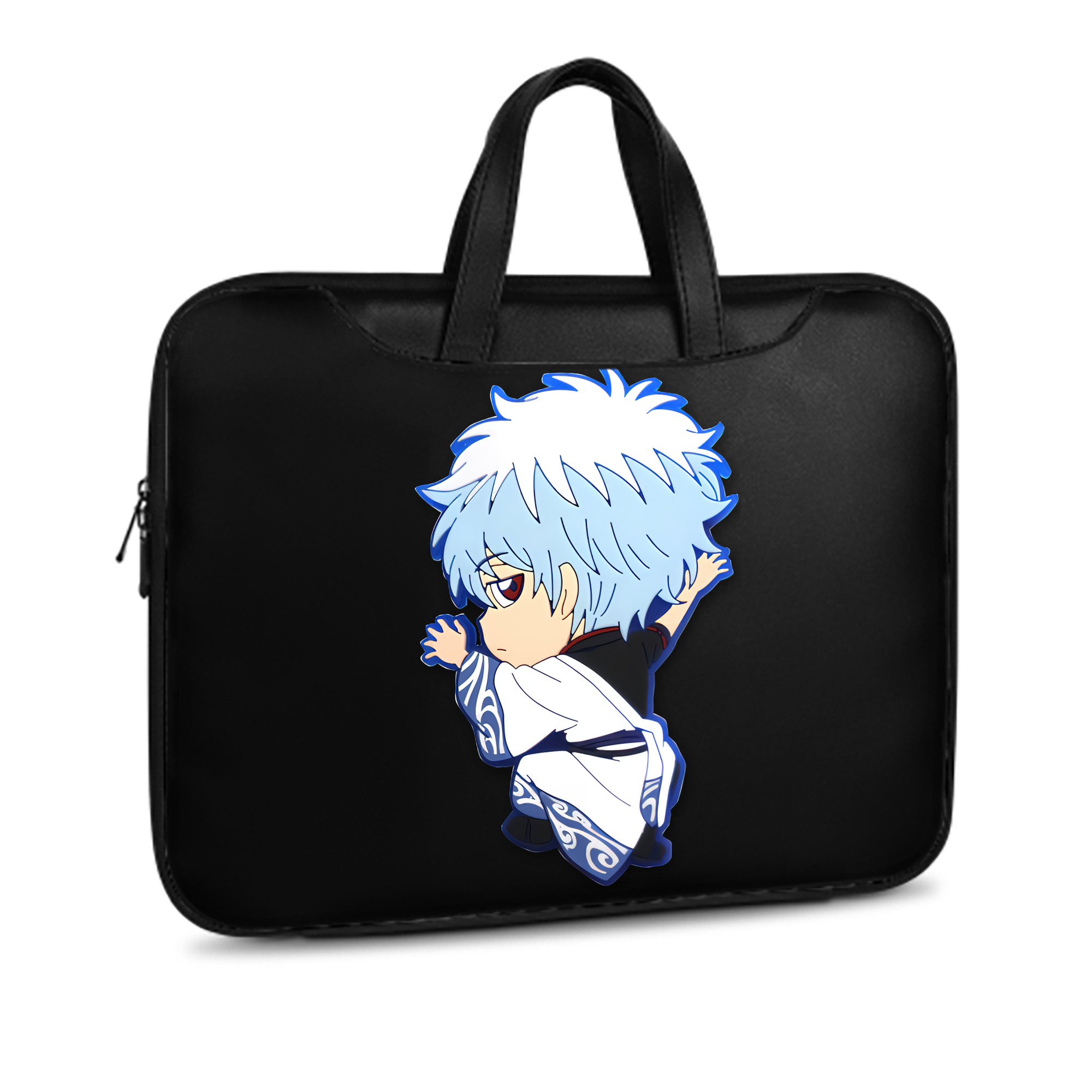 （画像用） ぎんたま 坂田銀時（さかたぎんとき） 神楽 志村新八（しむら しんぱち） GINTAMA Sakata Gintoki Kagura Shimura Shinpachi レザーラップトップバッグ　ノートパソコンケース