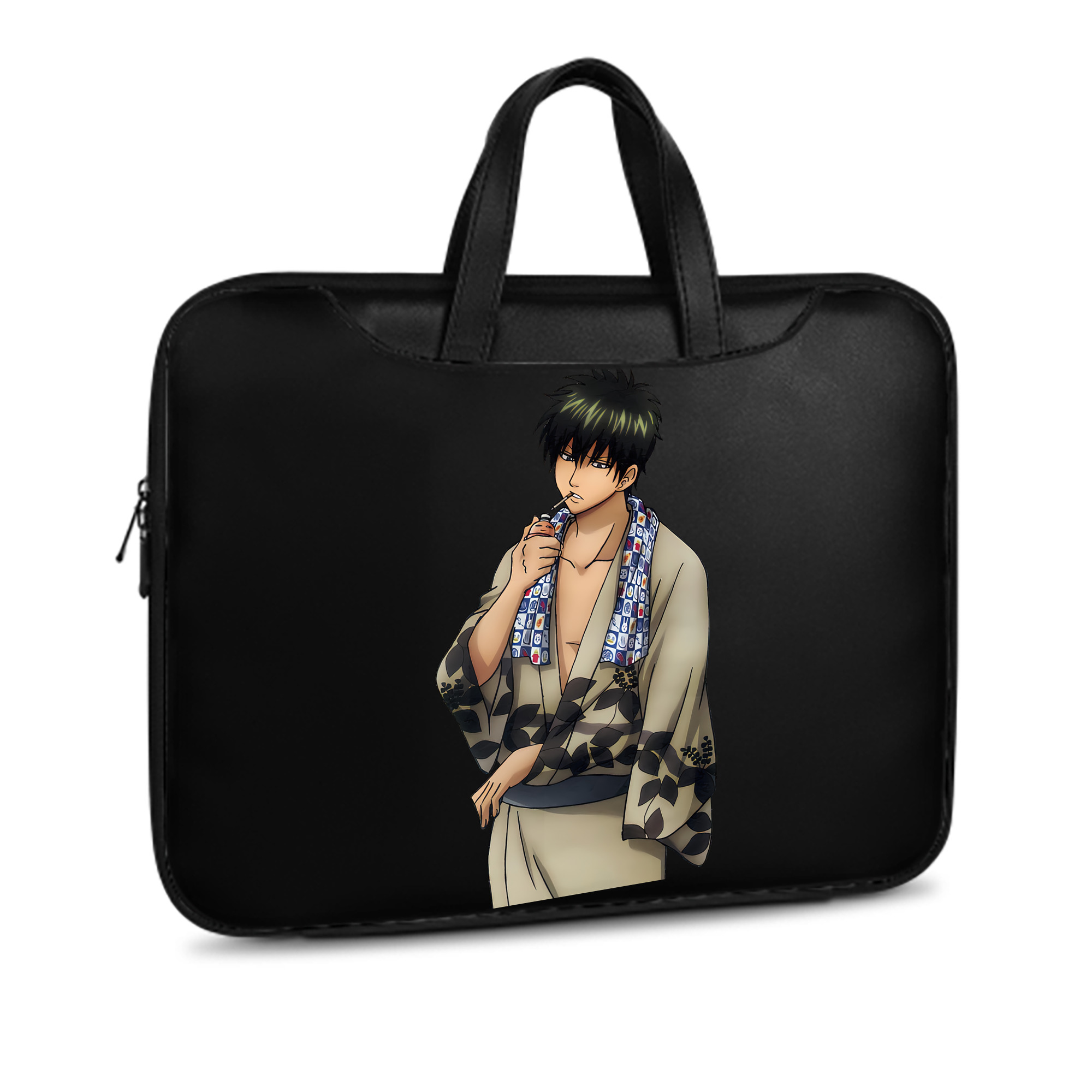（画像用） ぎんたま 坂田銀時（さかたぎんとき） 神楽 志村新八（しむら しんぱち） GINTAMA Sakata Gintoki Kagura Shimura Shinpachi レザーラップトップバッグ　ノートパソコンケース