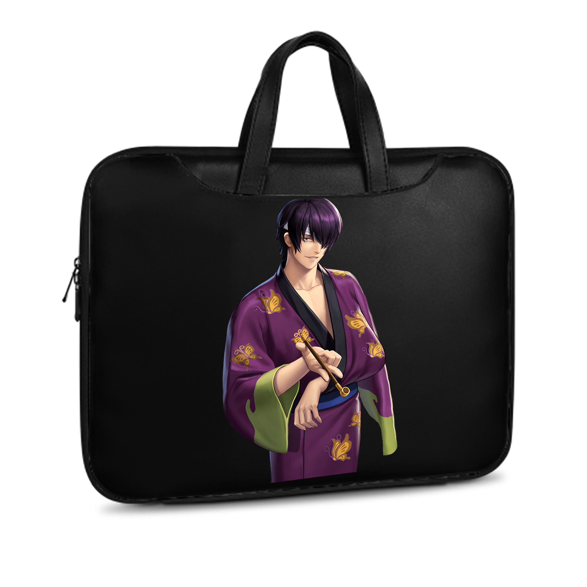 （画像用） ぎんたま 坂田銀時（さかたぎんとき） 神楽 志村新八（しむら しんぱち） GINTAMA Sakata Gintoki Kagura Shimura Shinpachi レザーラップトップバッグ　ノートパソコンケース