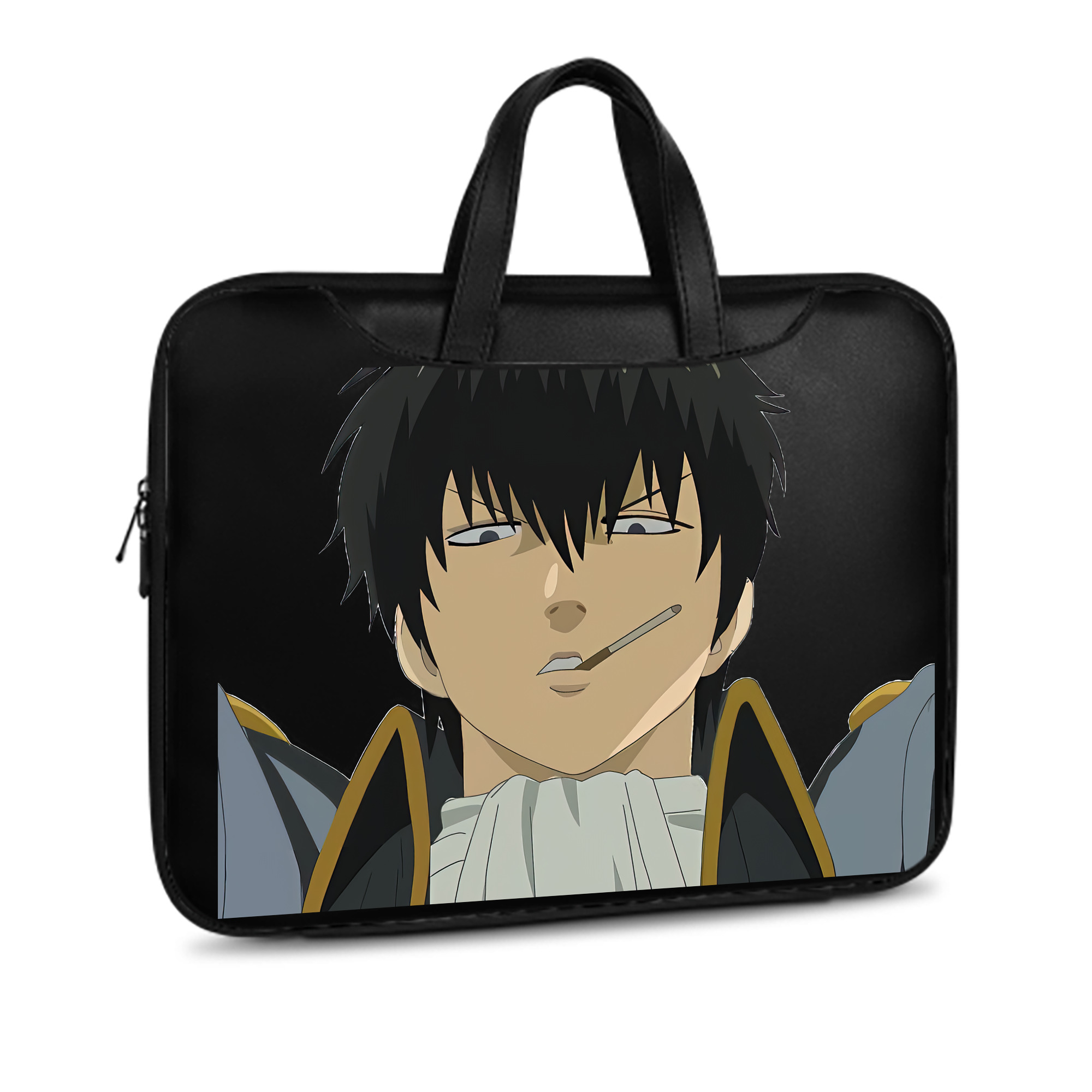 （画像用） ぎんたま 坂田銀時（さかたぎんとき） 神楽 志村新八（しむら しんぱち） GINTAMA Sakata Gintoki Kagura Shimura Shinpachi レザーラップトップバッグ　ノートパソコンケース