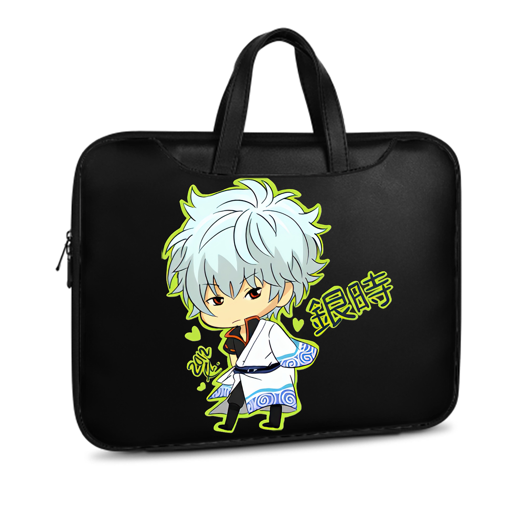（画像用） ぎんたま 坂田銀時（さかたぎんとき） 神楽 志村新八（しむら しんぱち） GINTAMA Sakata Gintoki Kagura Shimura Shinpachi レザーラップトップバッグ　ノートパソコンケース
