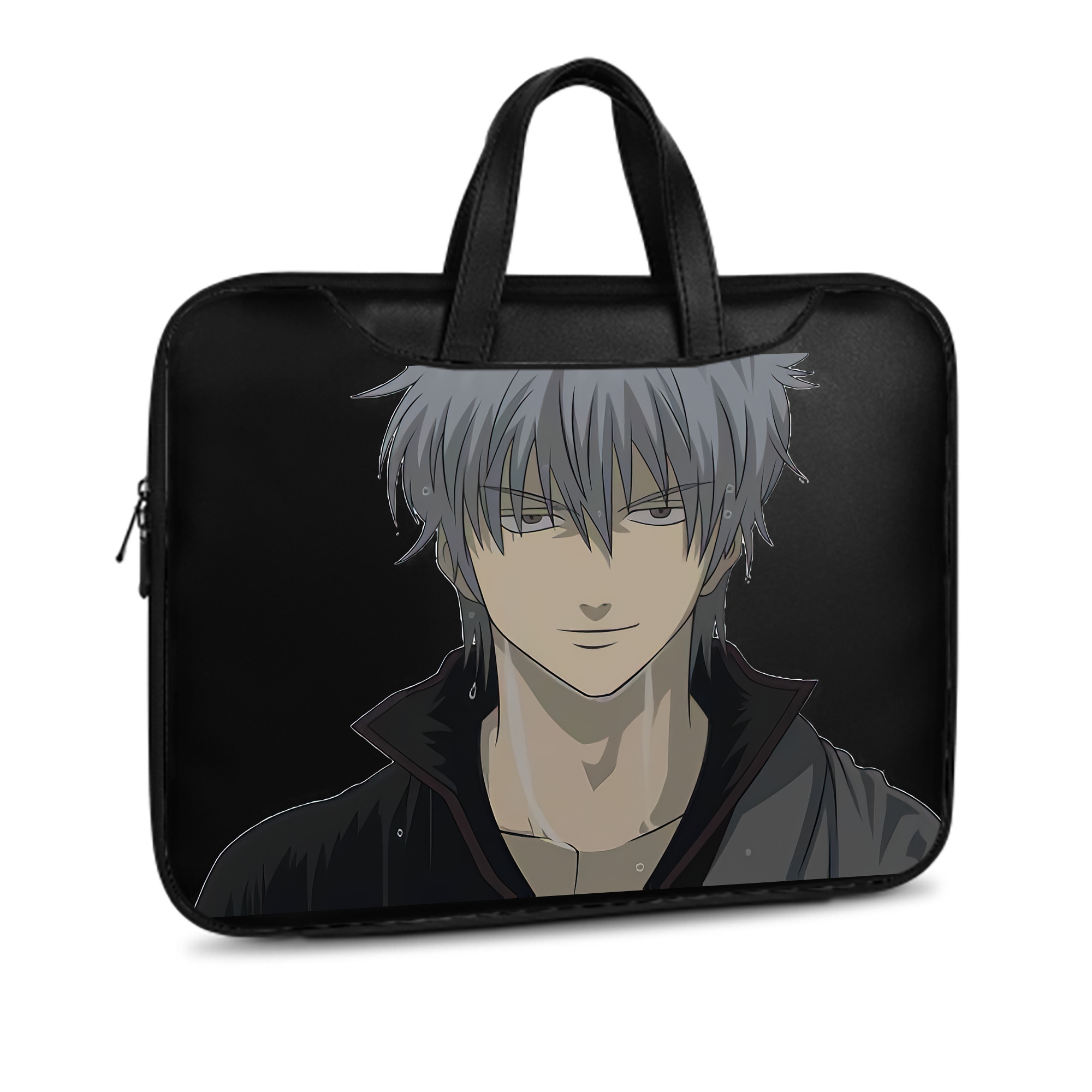 （画像用） ぎんたま 坂田銀時（さかたぎんとき） 神楽 志村新八（しむら しんぱち） GINTAMA Sakata Gintoki Kagura Shimura Shinpachi レザーラップトップバッグ　ノートパソコンケース
