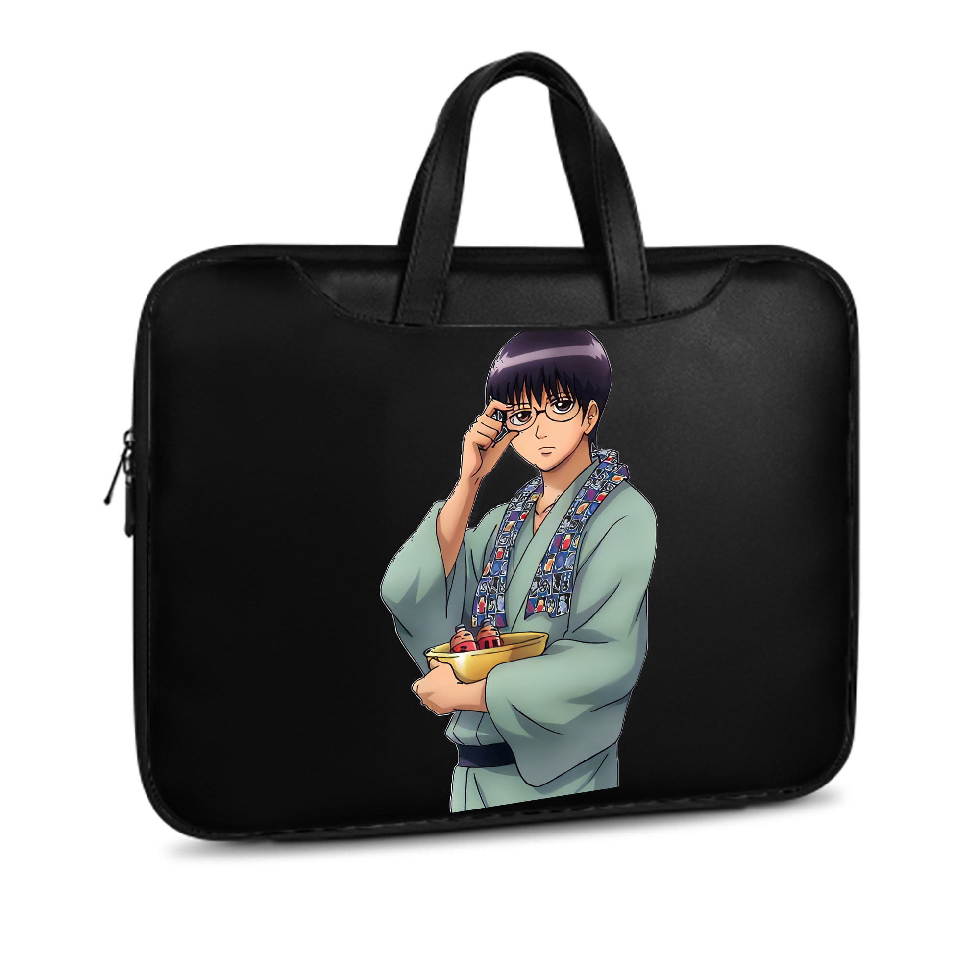 （画像用） ぎんたま 坂田銀時（さかたぎんとき） 神楽 志村新八（しむら しんぱち） GINTAMA Sakata Gintoki Kagura Shimura Shinpachi レザーラップトップバッグ　ノートパソコンケース