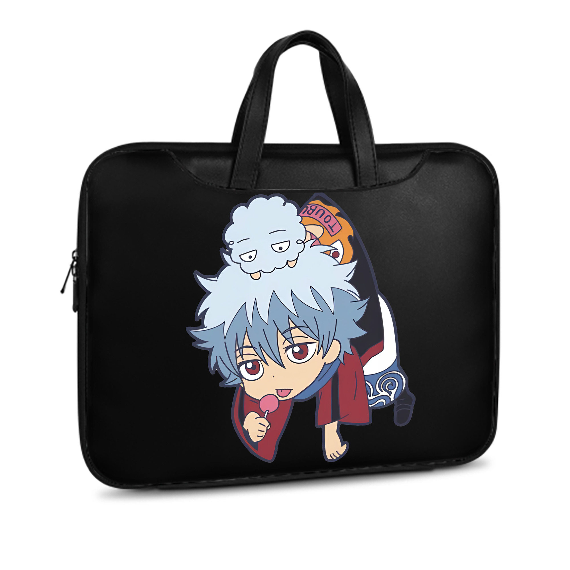 （画像用） ぎんたま 坂田銀時（さかたぎんとき） 神楽 志村新八（しむら しんぱち） GINTAMA Sakata Gintoki Kagura Shimura Shinpachi レザーラップトップバッグ　ノートパソコンケース