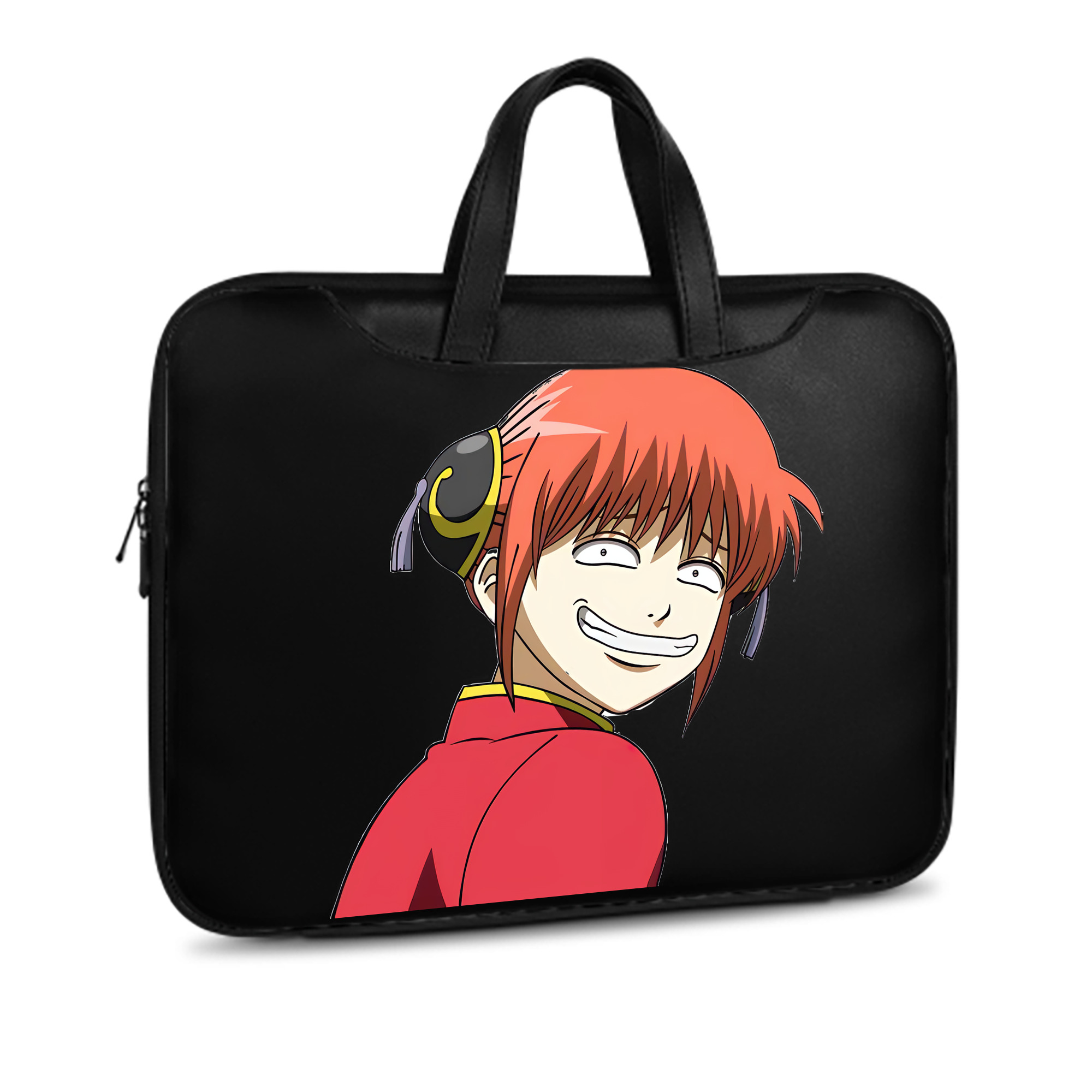 （画像用） ぎんたま 坂田銀時（さかたぎんとき） 神楽 志村新八（しむら しんぱち） GINTAMA Sakata Gintoki Kagura Shimura Shinpachi レザーラップトップバッグ　ノートパソコンケース