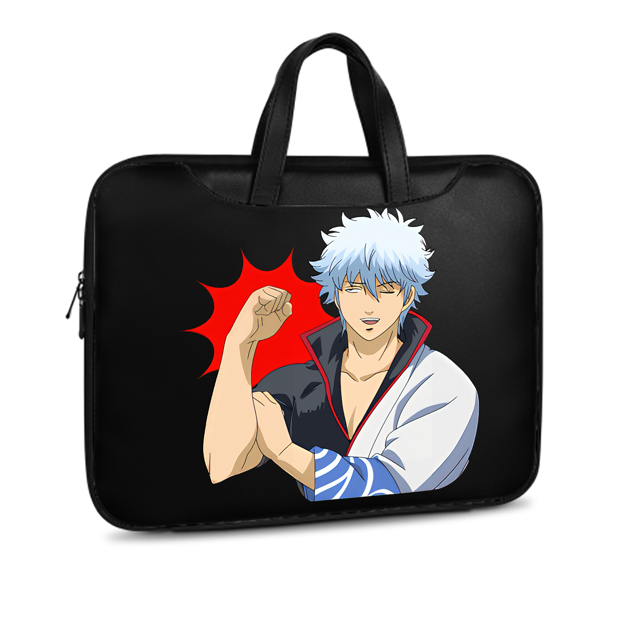 （画像用） ぎんたま 坂田銀時（さかたぎんとき） 神楽 志村新八（しむら しんぱち） GINTAMA Sakata Gintoki Kagura Shimura Shinpachi レザーラップトップバッグ　ノートパソコンケース