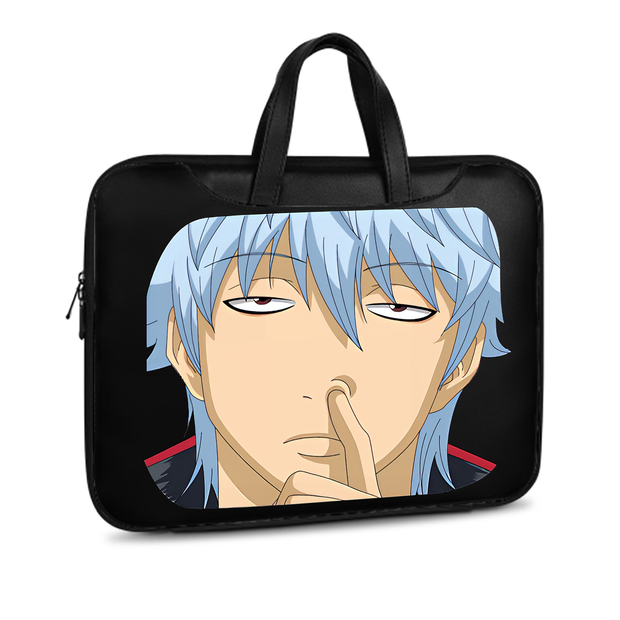 （画像用） ぎんたま 坂田銀時（さかたぎんとき） 神楽 志村新八（しむら しんぱち） GINTAMA Sakata Gintoki Kagura Shimura Shinpachi レザーラップトップバッグ　ノートパソコンケース