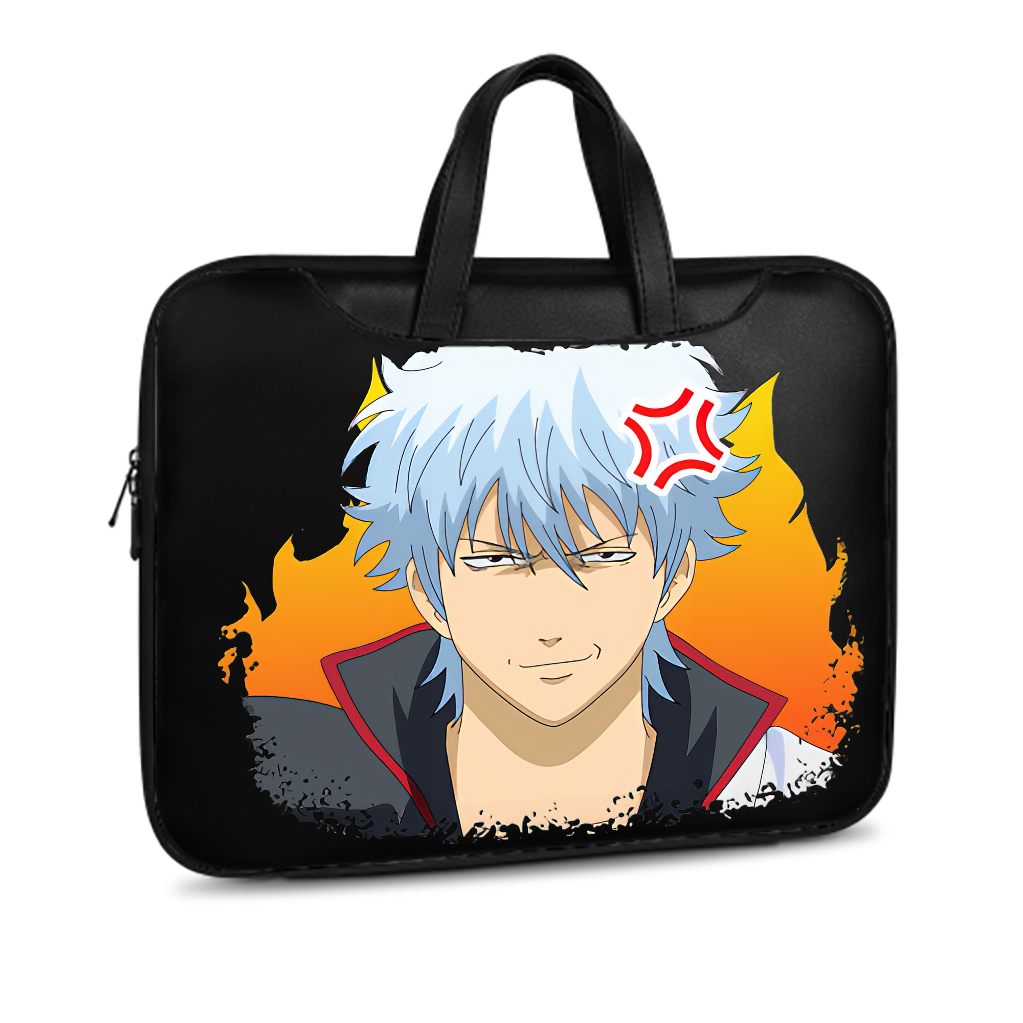 （画像用） ぎんたま 坂田銀時（さかたぎんとき） 神楽 志村新八（しむら しんぱち） GINTAMA Sakata Gintoki Kagura Shimura Shinpachi レザーラップトップバッグ　ノートパソコンケース