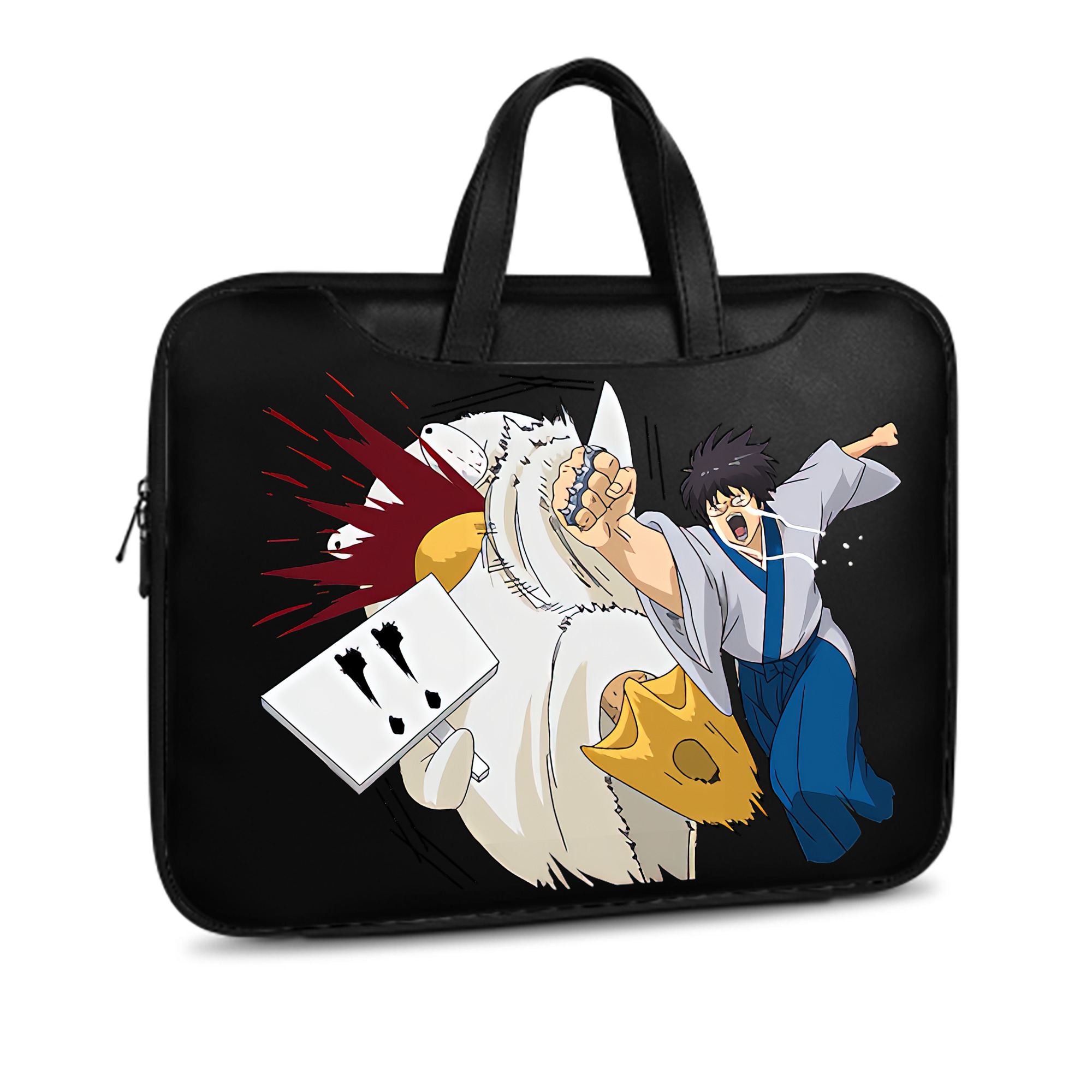 （画像用） ぎんたま 坂田銀時（さかたぎんとき） 神楽 志村新八（しむら しんぱち） GINTAMA Sakata Gintoki Kagura Shimura Shinpachi レザーラップトップバッグ　ノートパソコンケース