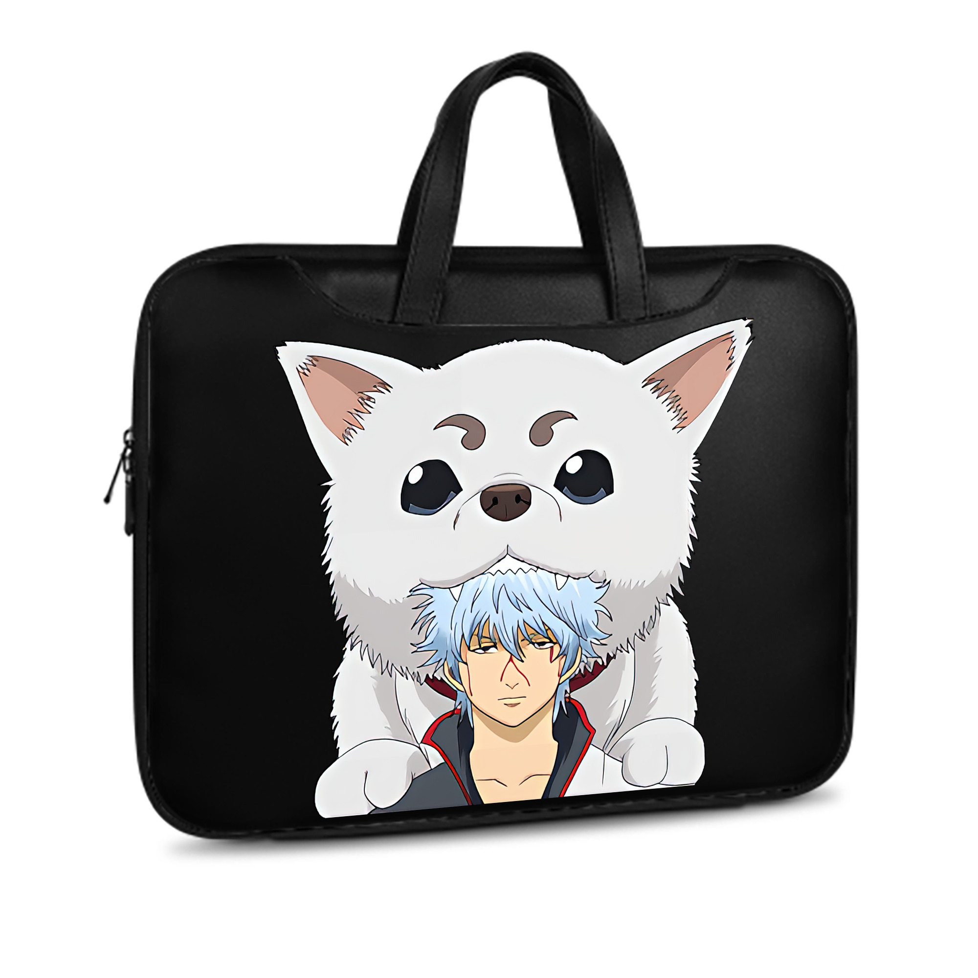 （画像用） ぎんたま 坂田銀時（さかたぎんとき） 神楽 志村新八（しむら しんぱち） GINTAMA Sakata Gintoki Kagura Shimura Shinpachi レザーラップトップバッグ　ノートパソコンケース
