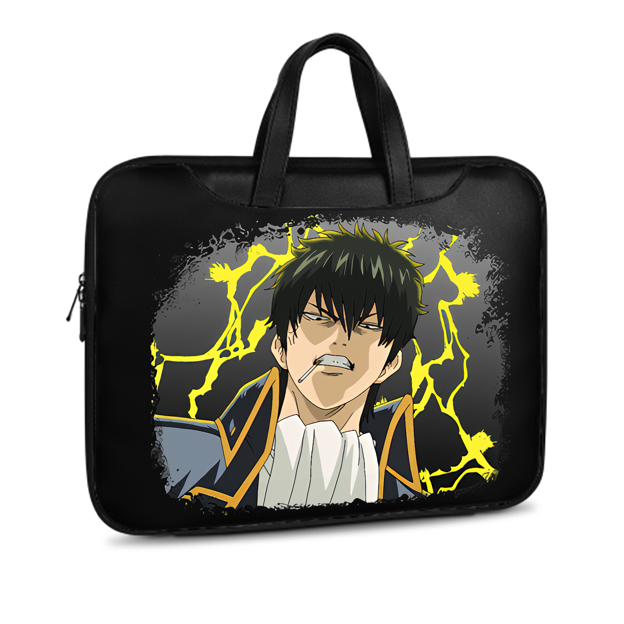 （画像用） ぎんたま 坂田銀時（さかたぎんとき） 神楽 志村新八（しむら しんぱち） GINTAMA Sakata Gintoki Kagura Shimura Shinpachi レザーラップトップバッグ　ノートパソコンケース