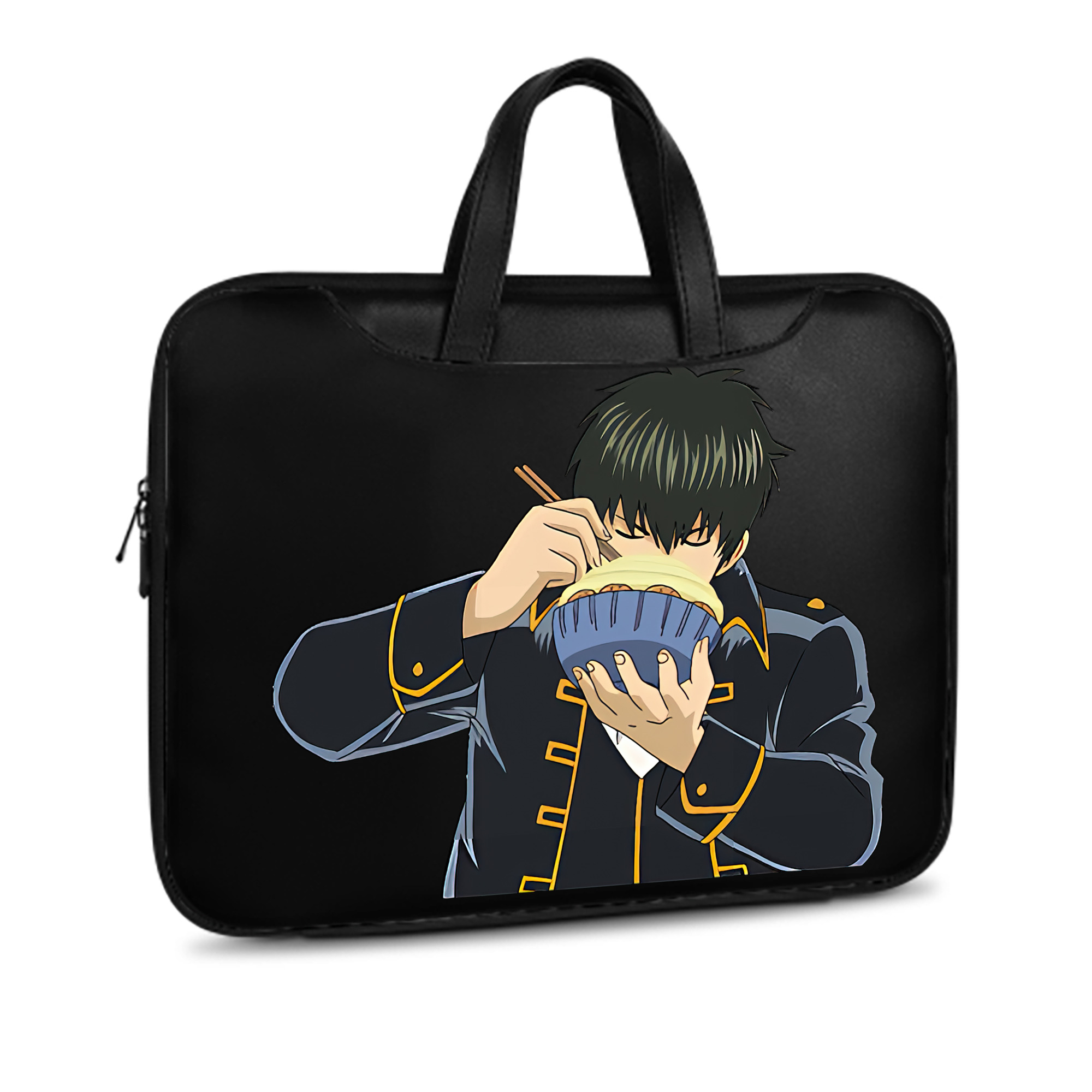 （画像用） ぎんたま 坂田銀時（さかたぎんとき） 神楽 志村新八（しむら しんぱち） GINTAMA Sakata Gintoki Kagura Shimura Shinpachi レザーラップトップバッグ　ノートパソコンケース