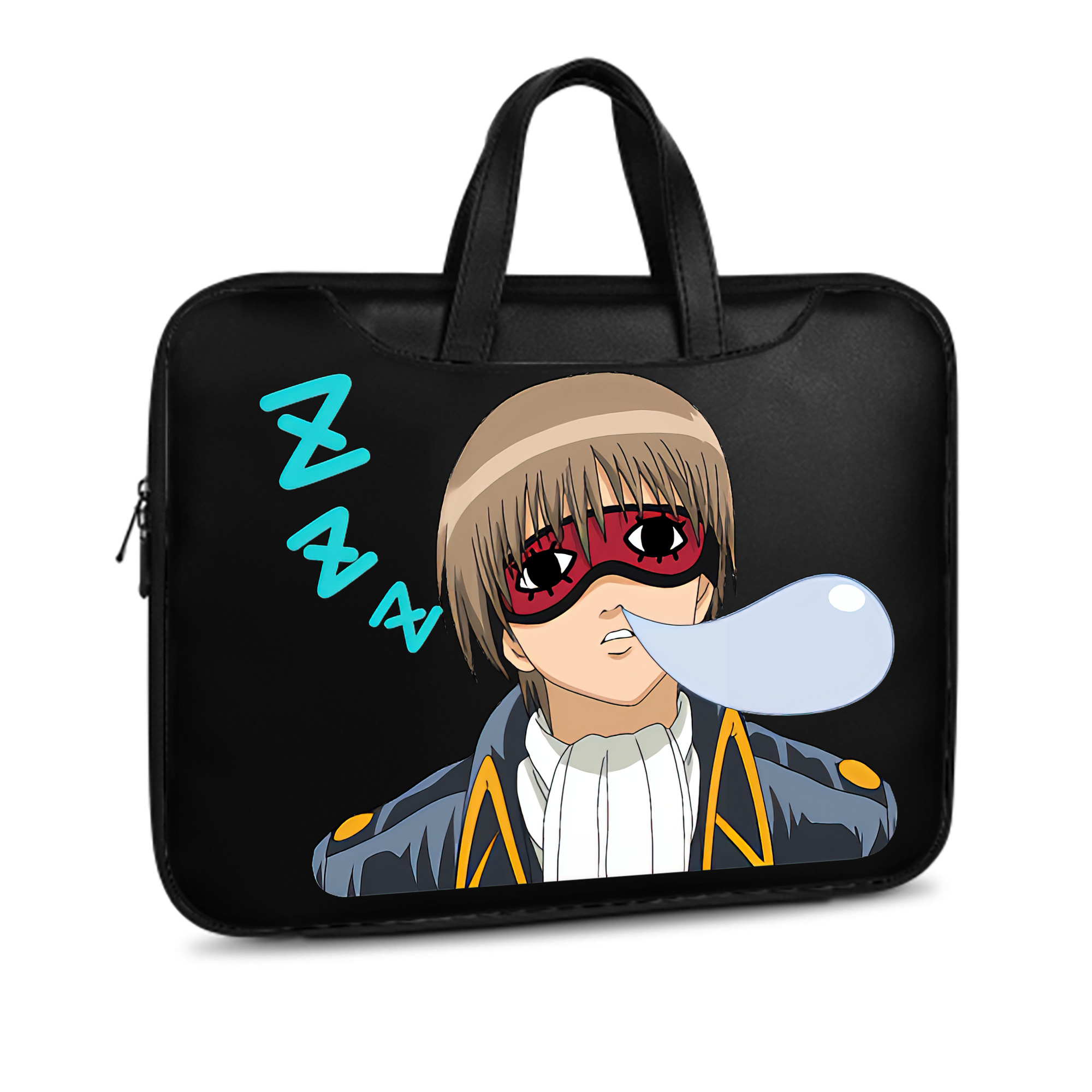 （画像用） ぎんたま 坂田銀時（さかたぎんとき） 神楽 志村新八（しむら しんぱち） GINTAMA Sakata Gintoki Kagura Shimura Shinpachi レザーラップトップバッグ　ノートパソコンケース