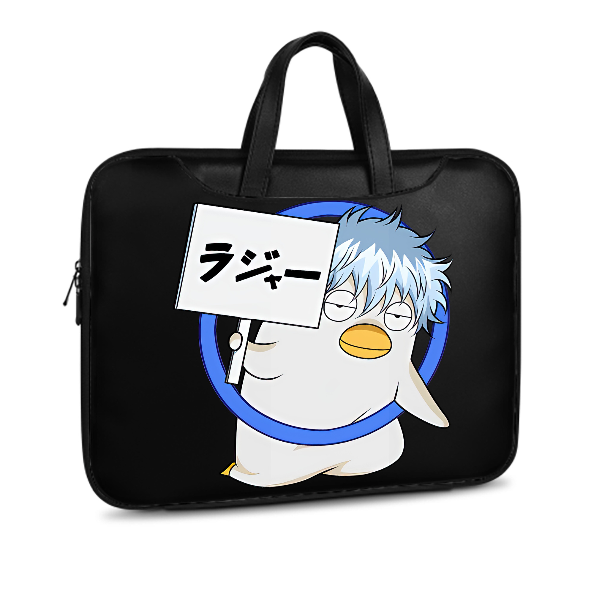 （画像用） ぎんたま 坂田銀時（さかたぎんとき） 神楽 志村新八（しむら しんぱち） GINTAMA Sakata Gintoki Kagura Shimura Shinpachi レザーラップトップバッグ　ノートパソコンケース