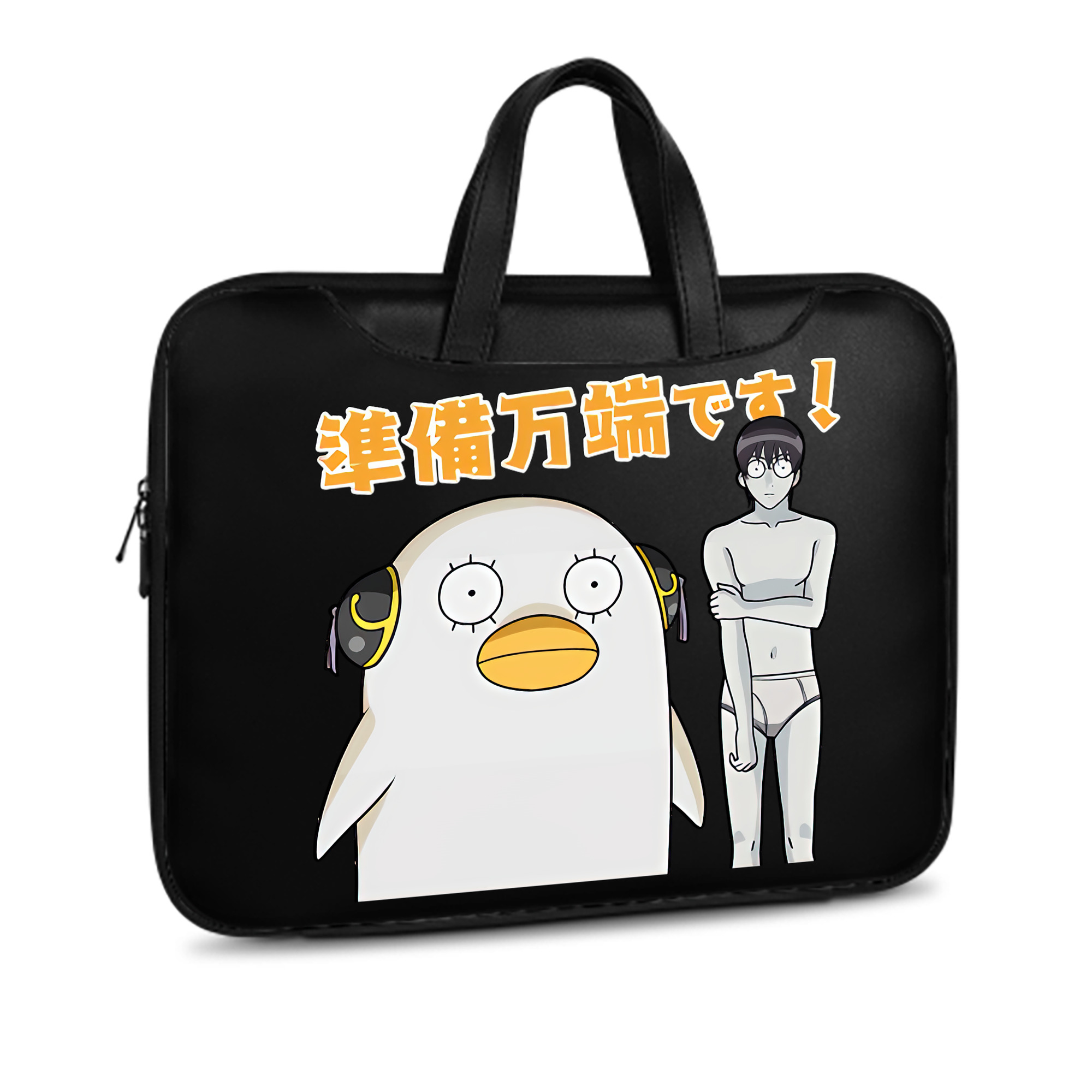 （画像用） ぎんたま 坂田銀時（さかたぎんとき） 神楽 志村新八（しむら しんぱち） GINTAMA Sakata Gintoki Kagura Shimura Shinpachi レザーラップトップバッグ　ノートパソコンケース