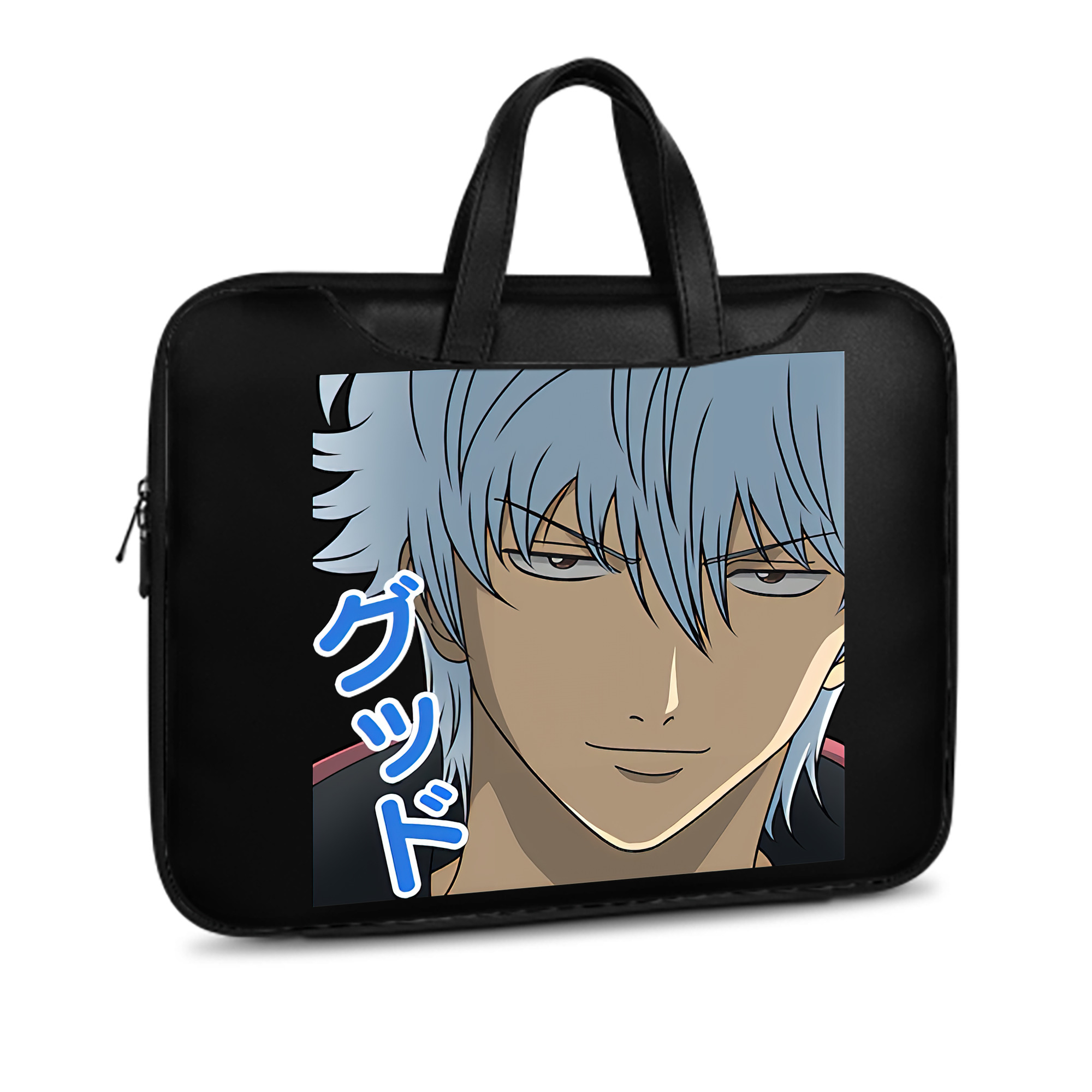 （画像用） ぎんたま 坂田銀時（さかたぎんとき） 神楽 志村新八（しむら しんぱち） GINTAMA Sakata Gintoki Kagura Shimura Shinpachi レザーラップトップバッグ　ノートパソコンケース