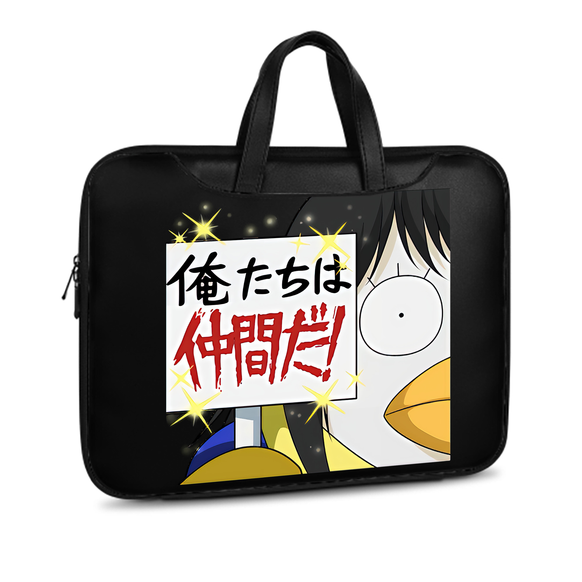 （画像用） ぎんたま 坂田銀時（さかたぎんとき） 神楽 志村新八（しむら しんぱち） GINTAMA Sakata Gintoki Kagura Shimura Shinpachi レザーラップトップバッグ　ノートパソコンケース