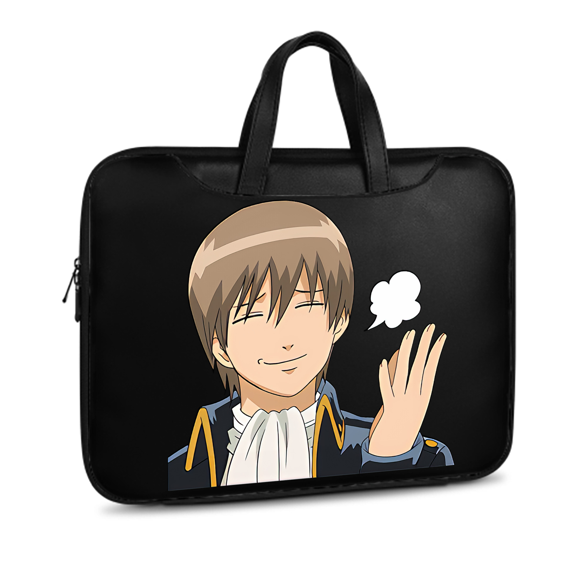 （画像用） ぎんたま 坂田銀時（さかたぎんとき） 神楽 志村新八（しむら しんぱち） GINTAMA Sakata Gintoki Kagura Shimura Shinpachi レザーラップトップバッグ　ノートパソコンケース