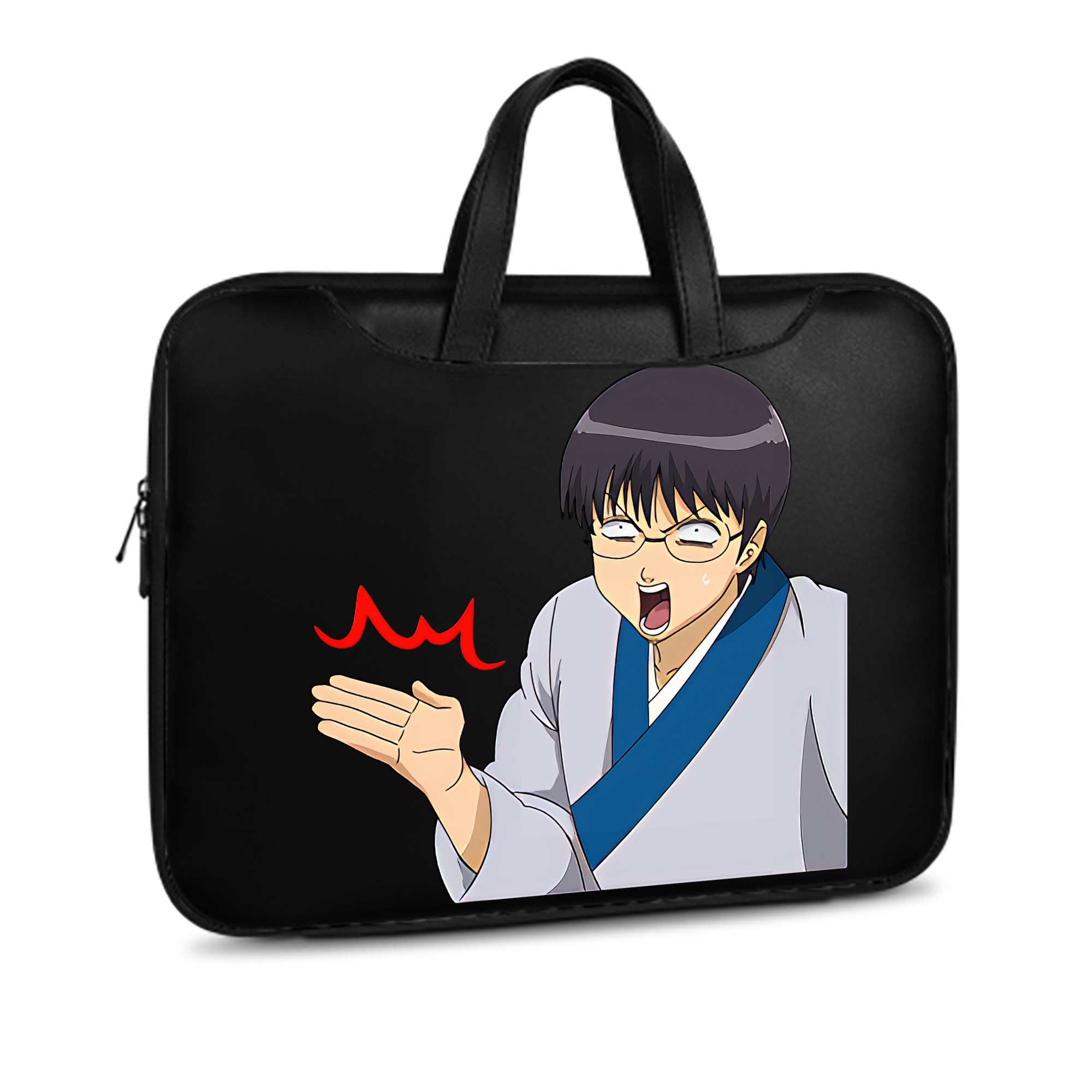 （画像用） ぎんたま 坂田銀時（さかたぎんとき） 神楽 志村新八（しむら しんぱち） GINTAMA Sakata Gintoki Kagura Shimura Shinpachi レザーラップトップバッグ　ノートパソコンケース