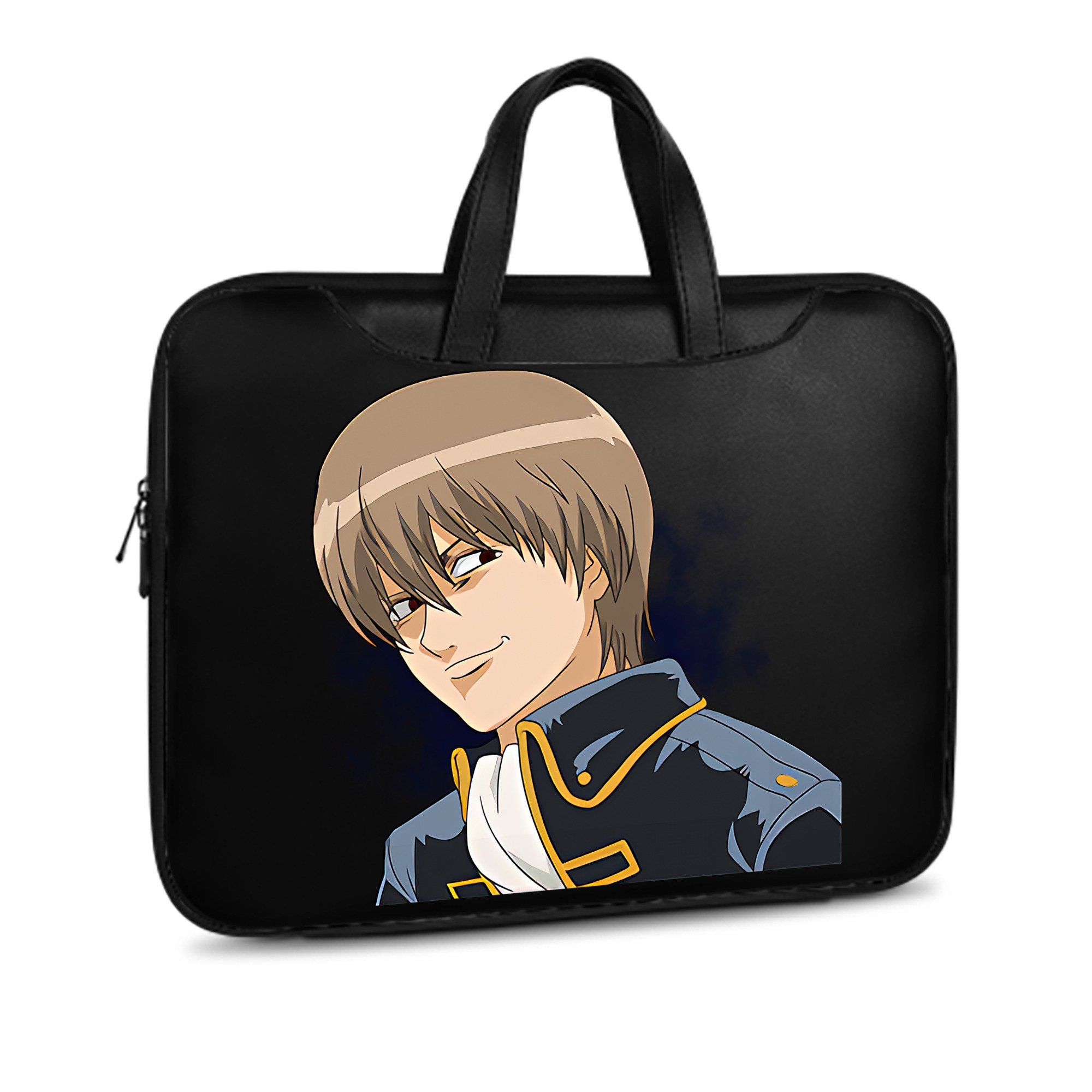 （画像用） ぎんたま 坂田銀時（さかたぎんとき） 神楽 志村新八（しむら しんぱち） GINTAMA Sakata Gintoki Kagura Shimura Shinpachi レザーラップトップバッグ　ノートパソコンケース