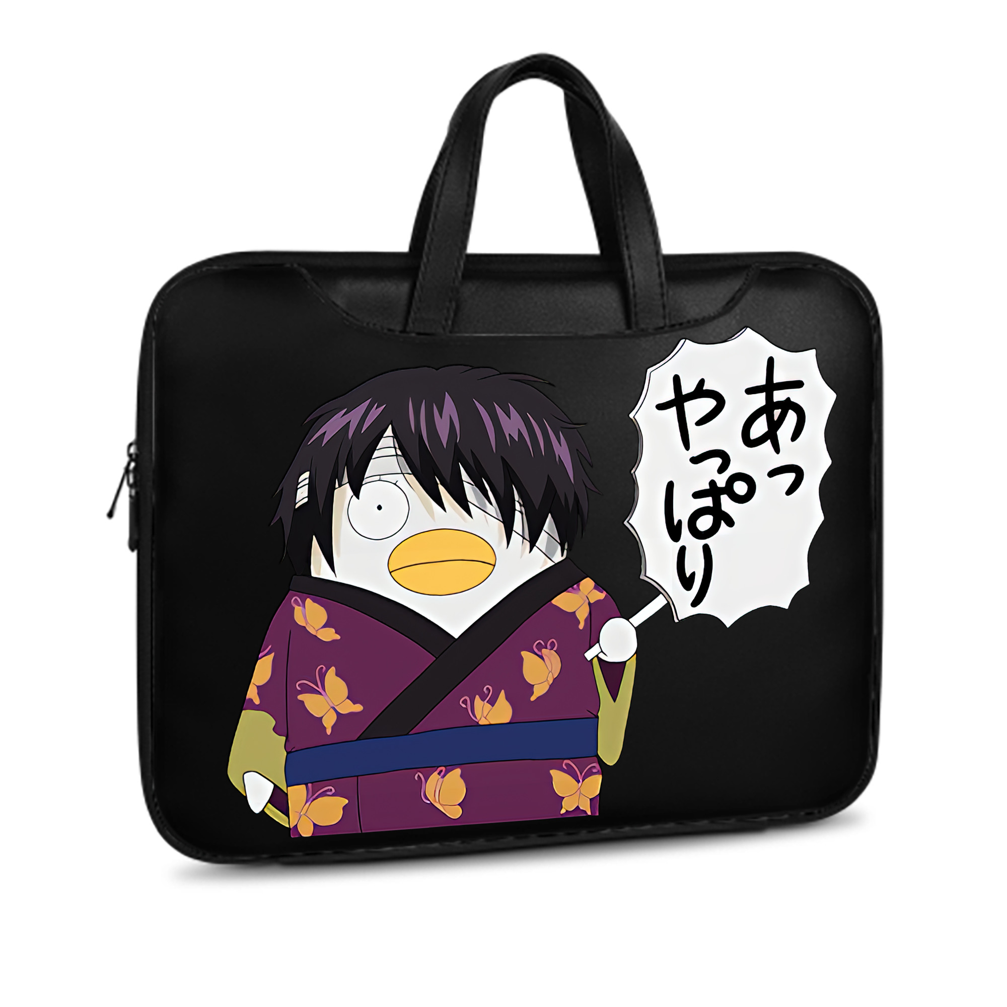 （画像用） ぎんたま 坂田銀時（さかたぎんとき） 神楽 志村新八（しむら しんぱち） GINTAMA Sakata Gintoki Kagura Shimura Shinpachi レザーラップトップバッグ　ノートパソコンケース